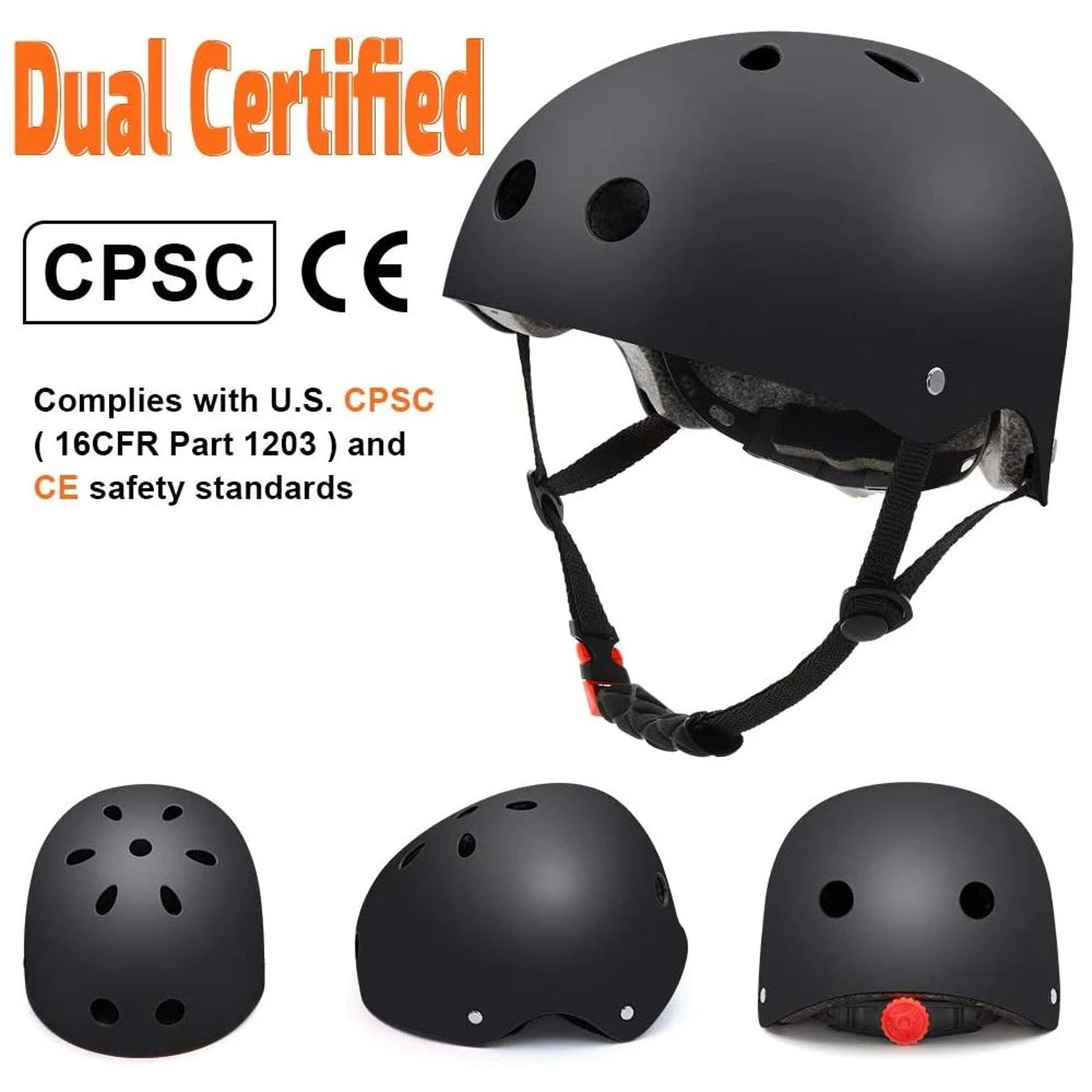 adjustable multi sport helmet bike helmet for cycling skateboarding scooter and roller skating for kids youth and adults