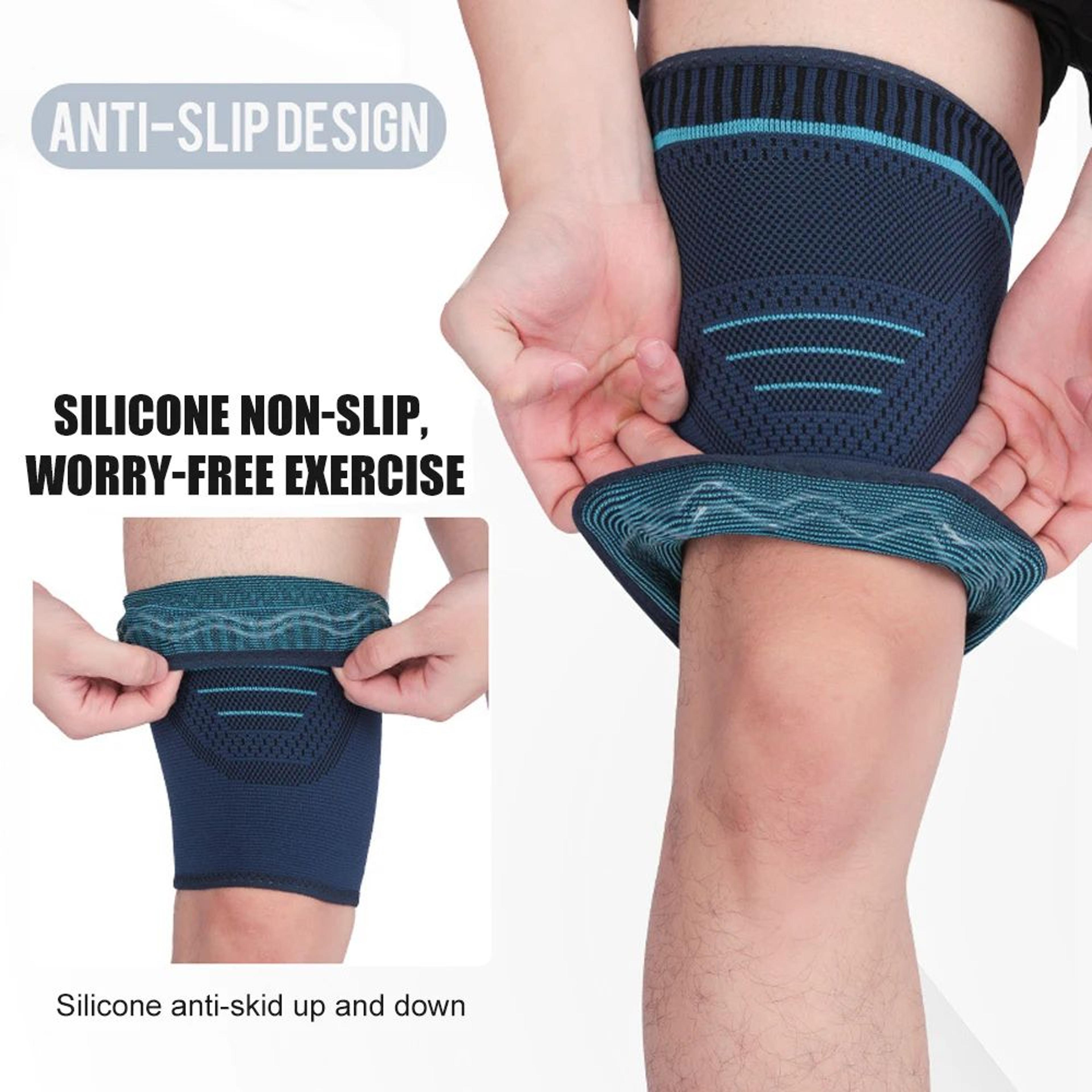 thigh compression sleeve quad hamstring support for sports