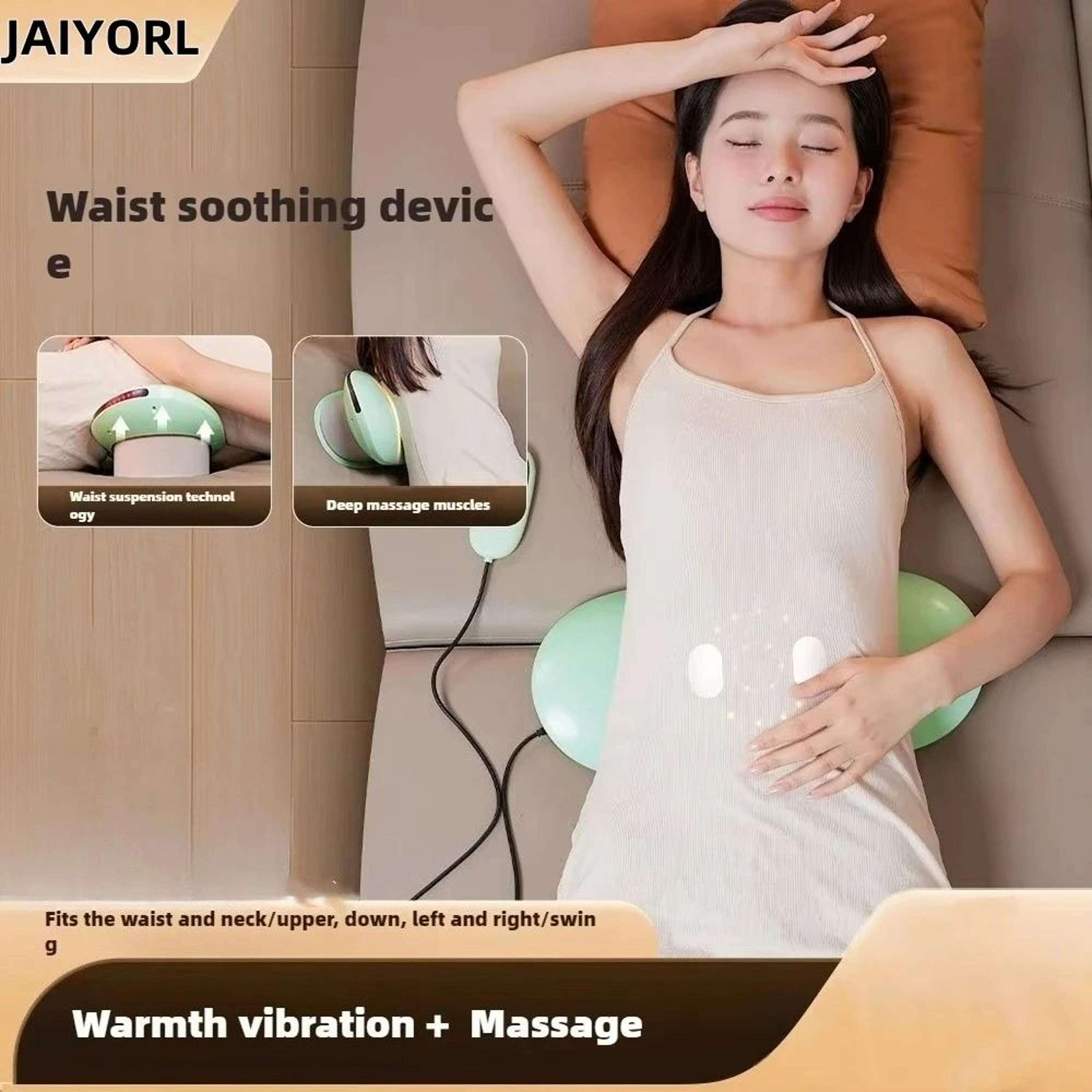 electric lumbar traction massager with vibration waist and back support