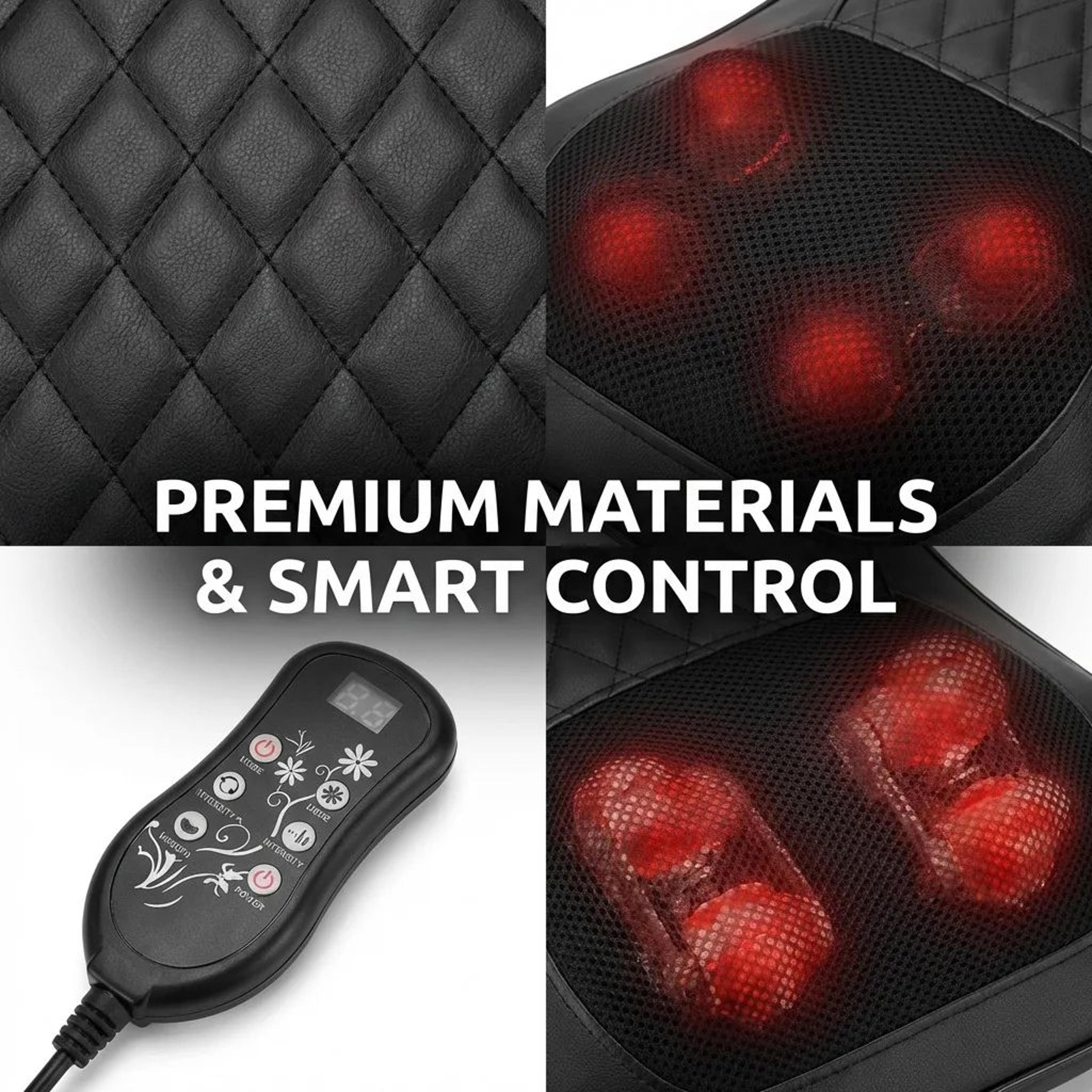 heated shiatsu massage pillow for neck back waist and shoulders