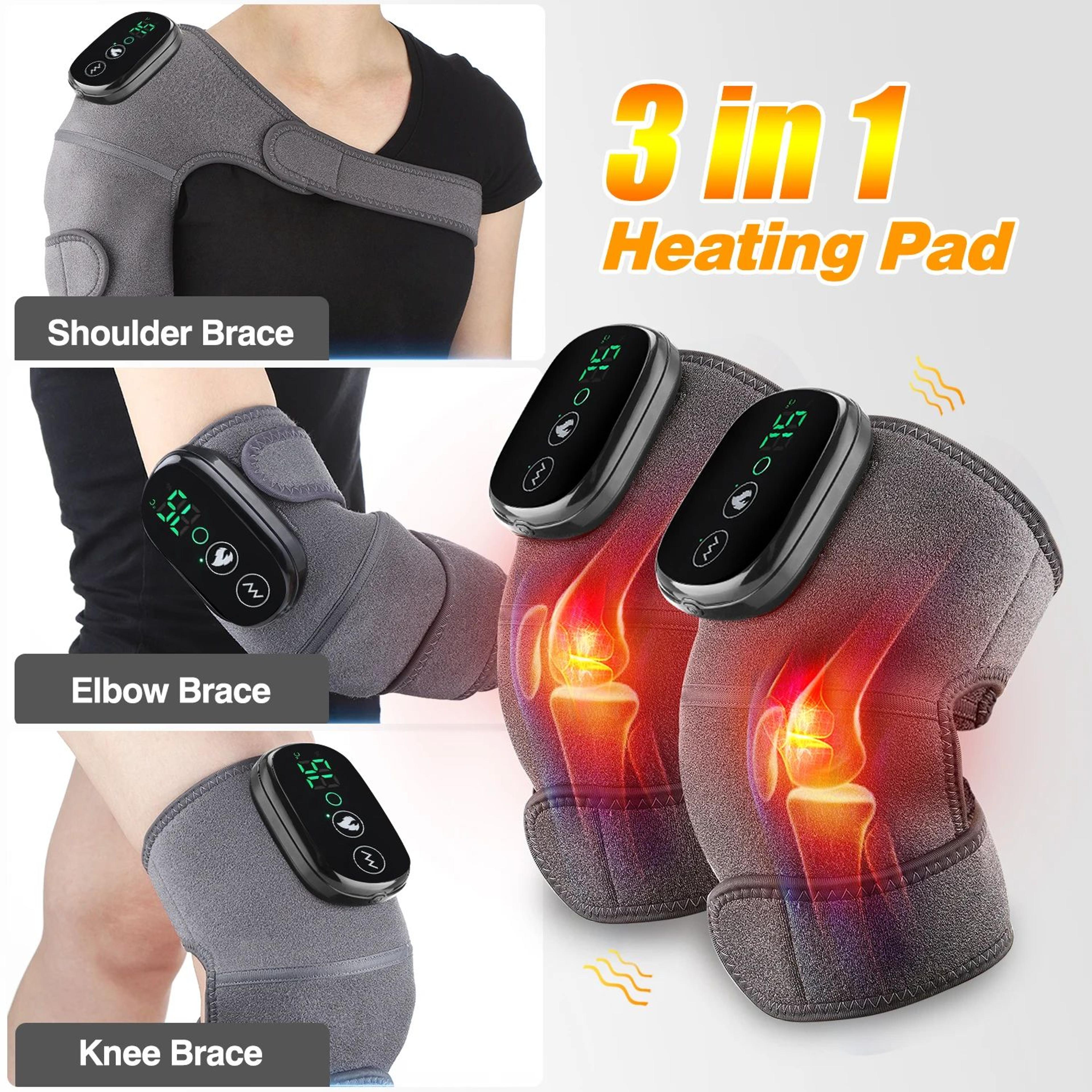cordless heated knee massager wrap with vibration for knee shoulder and elbow