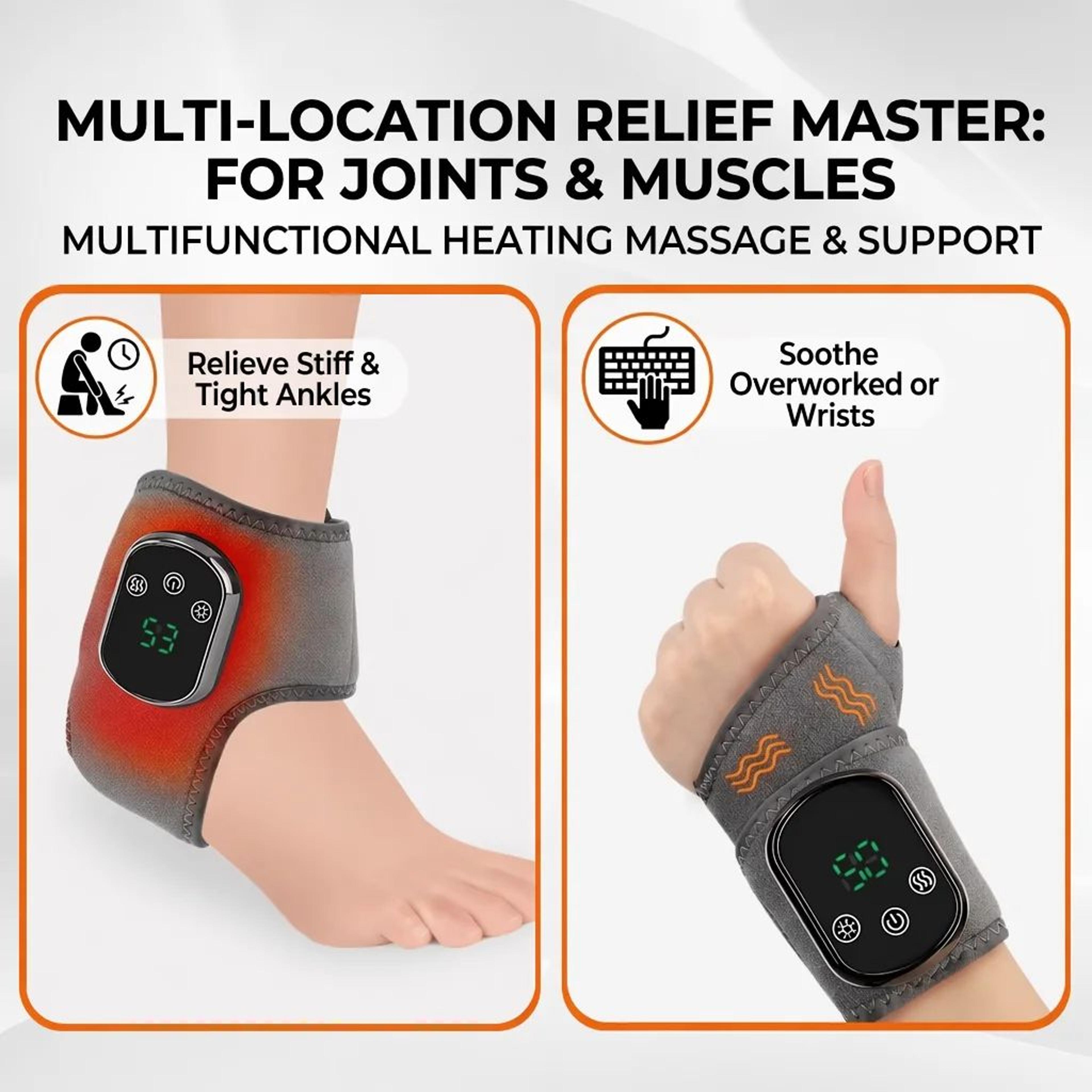 cordless heated ankle massager with vibration support wrap