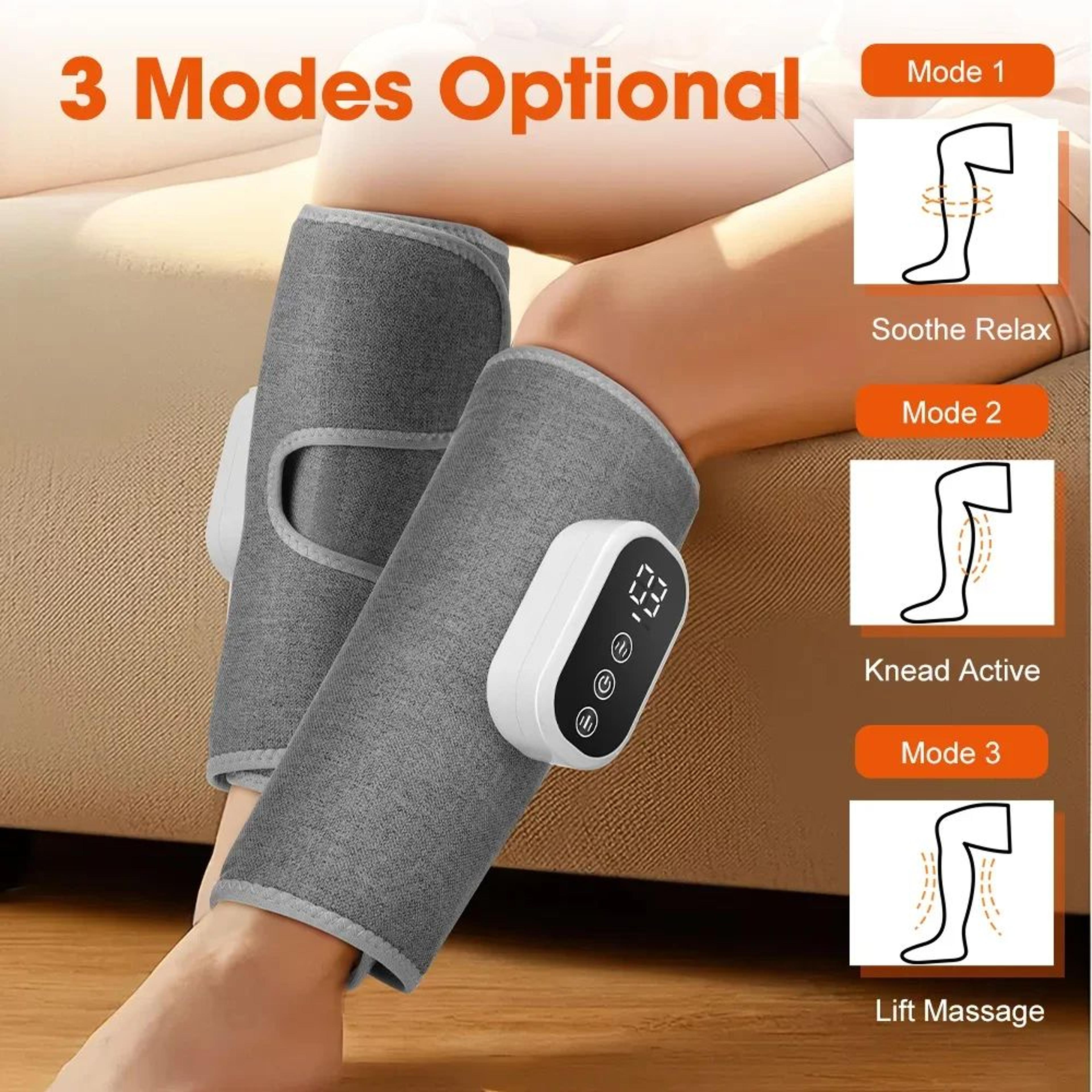 wireless leg massager with heat air compression calf massage wrap