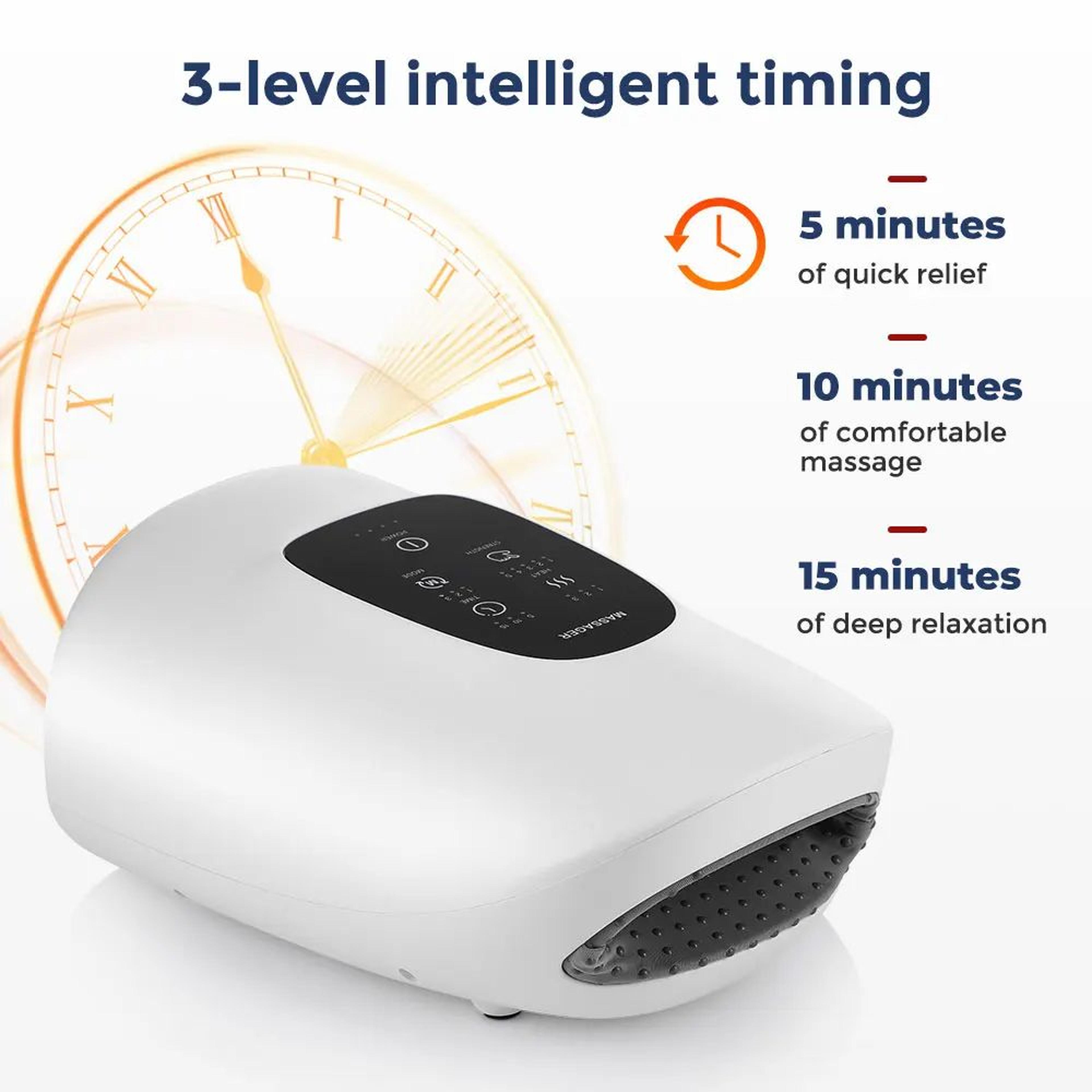 electric hand massager with heat air compression and cordless rechargeable design