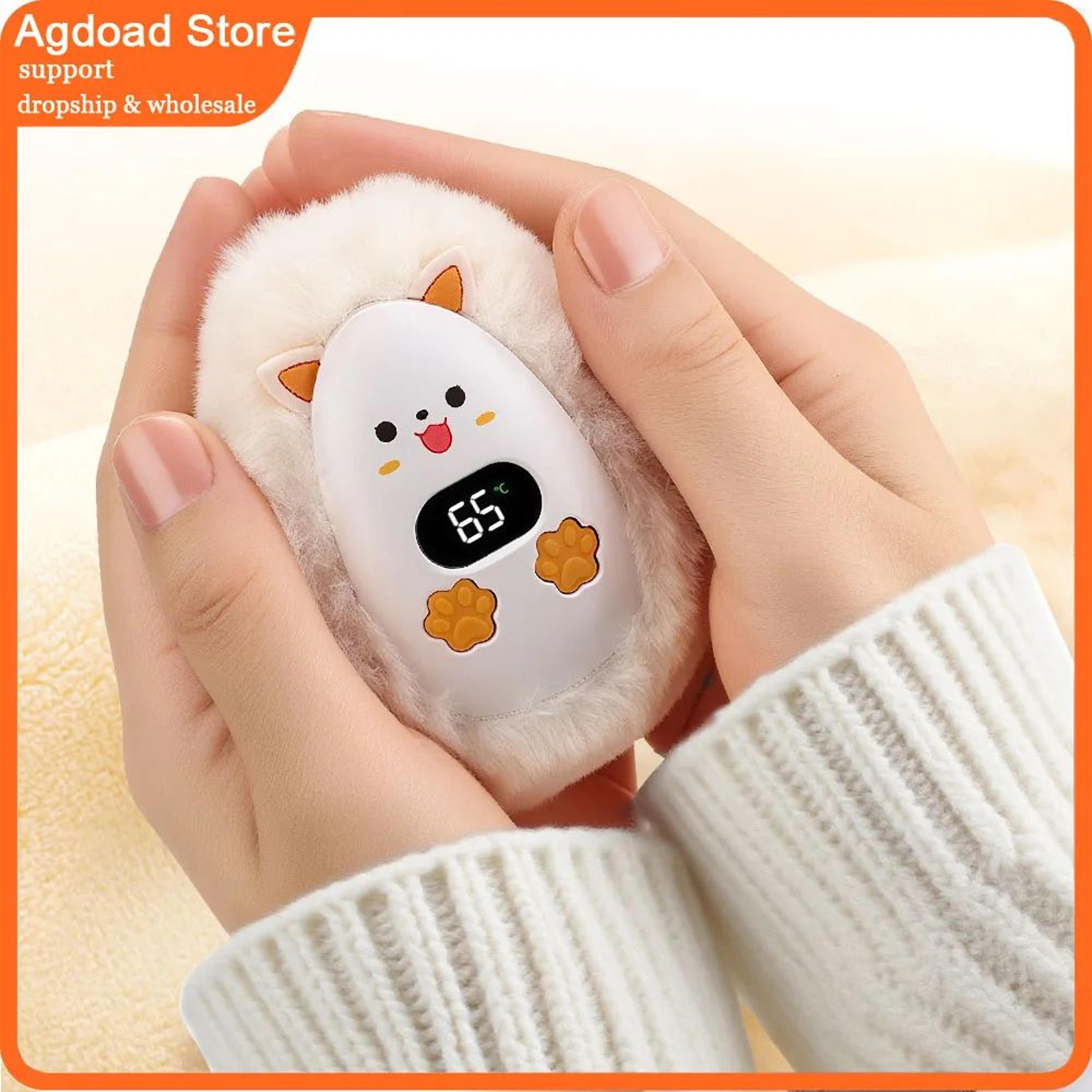cute fox rechargeable hand warmer with 3 heat levels portable pocket heater