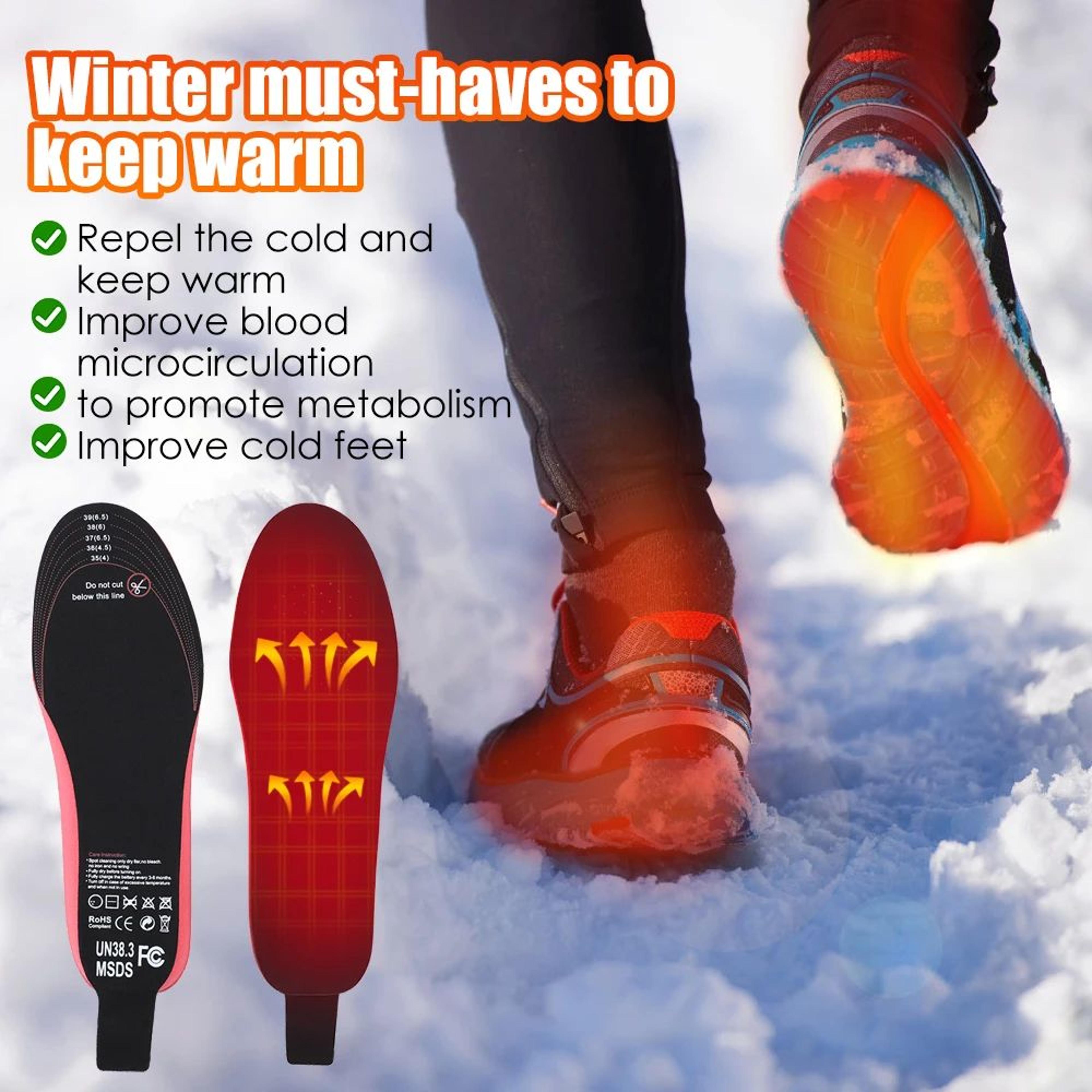 smart app remote control heated insoles wireless foot warmer pads