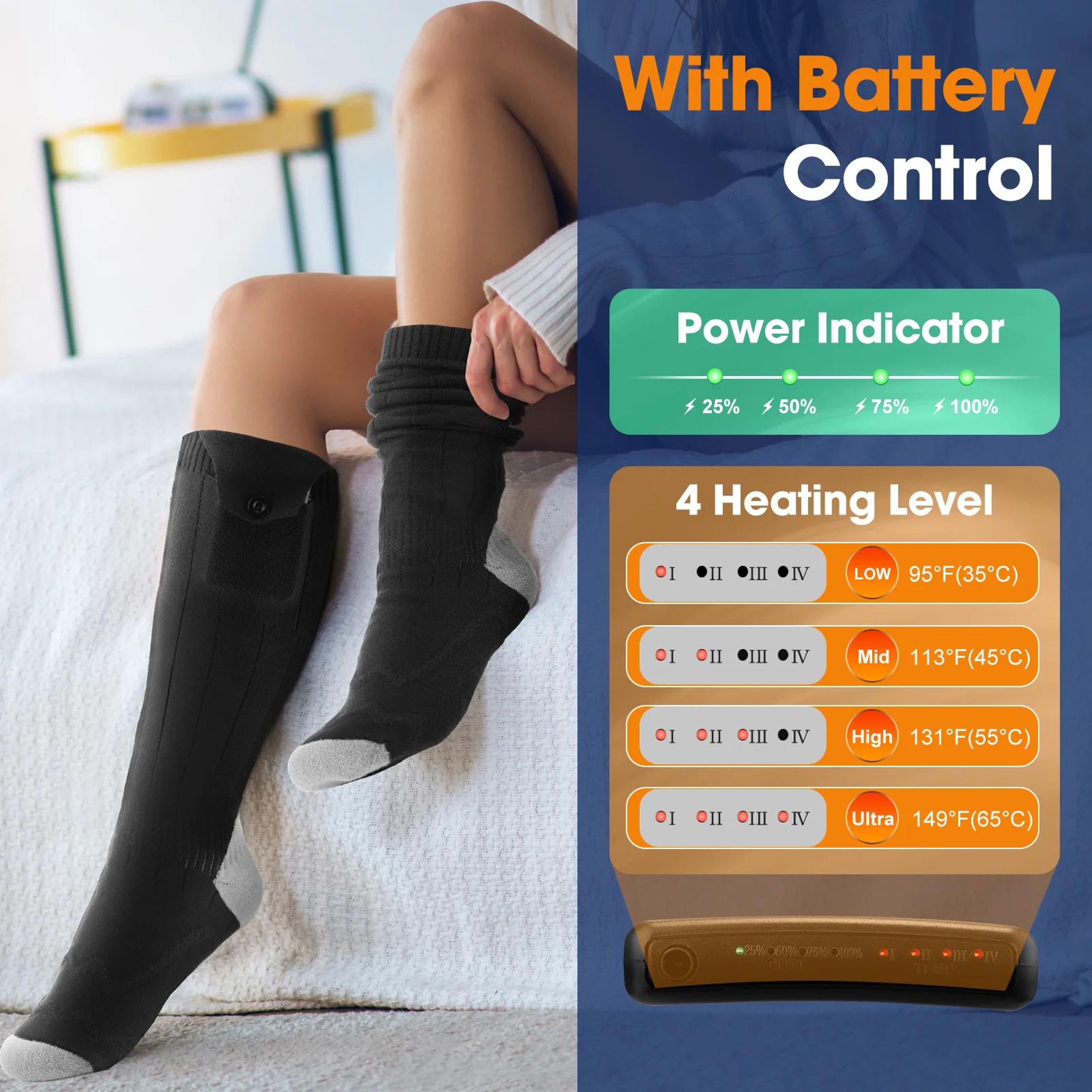 smart app controlled rechargeable heated insoles electric foot warmers