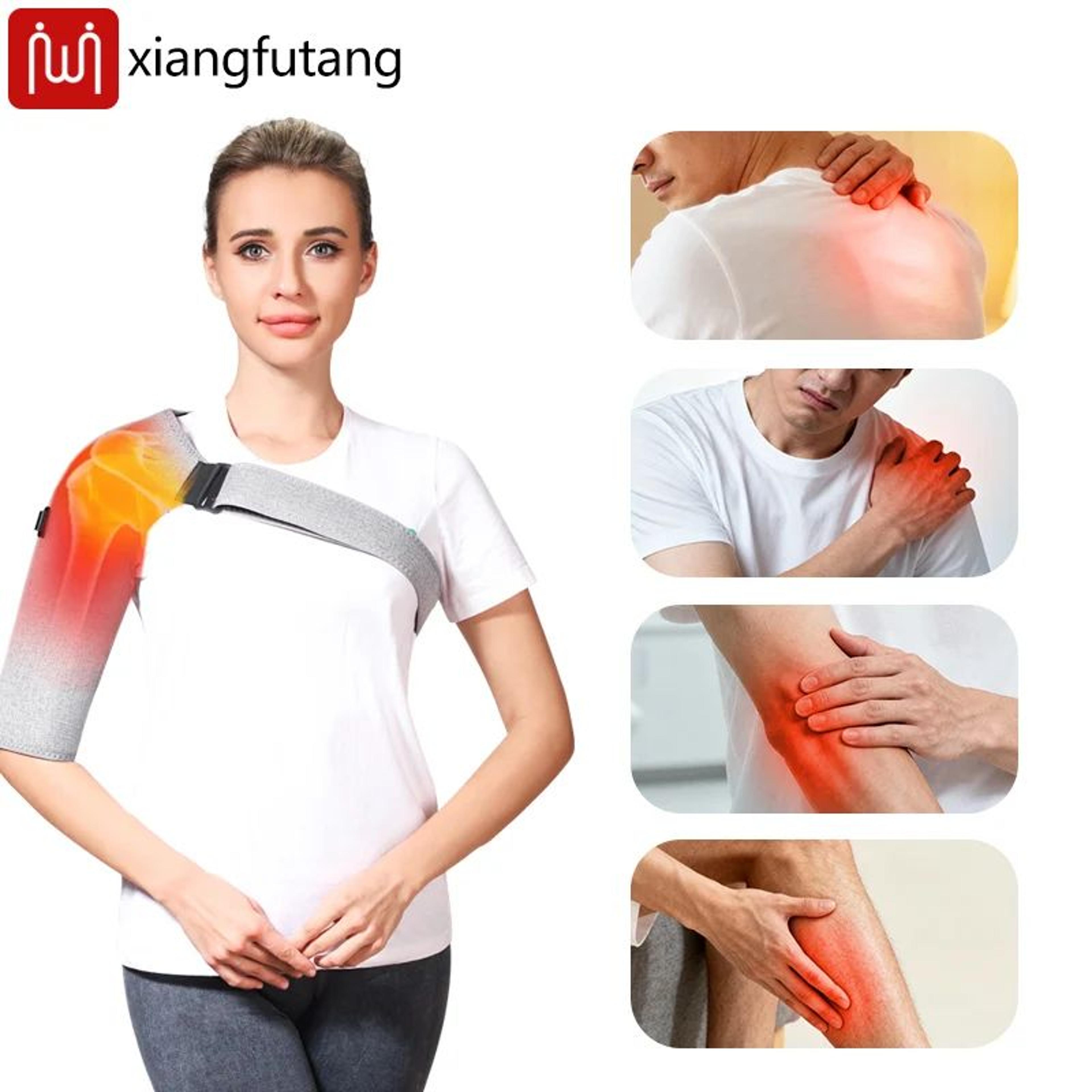 electric heated shoulder brace with vibration massage