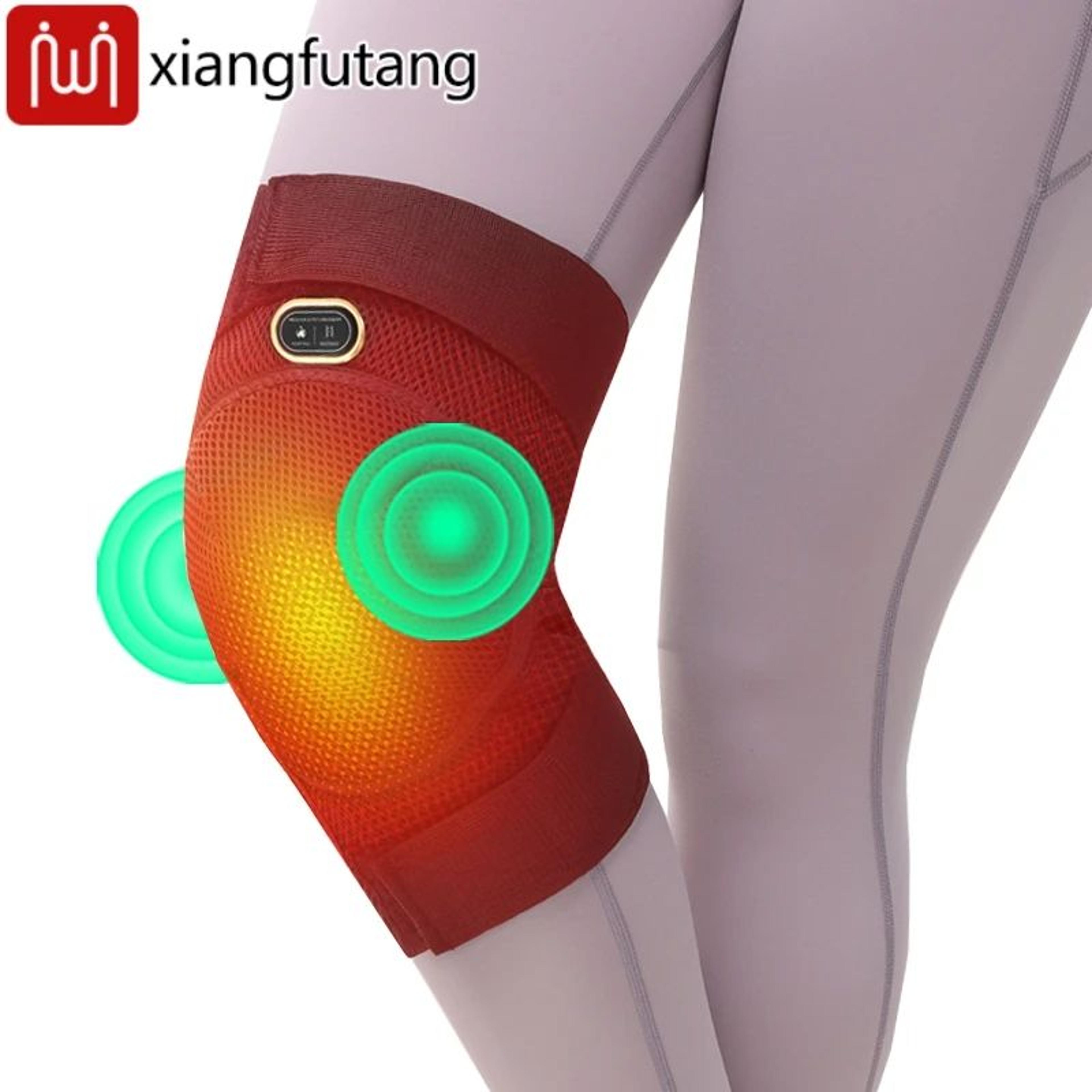 electric heated knee massager with vibration and adjustable knee support brace