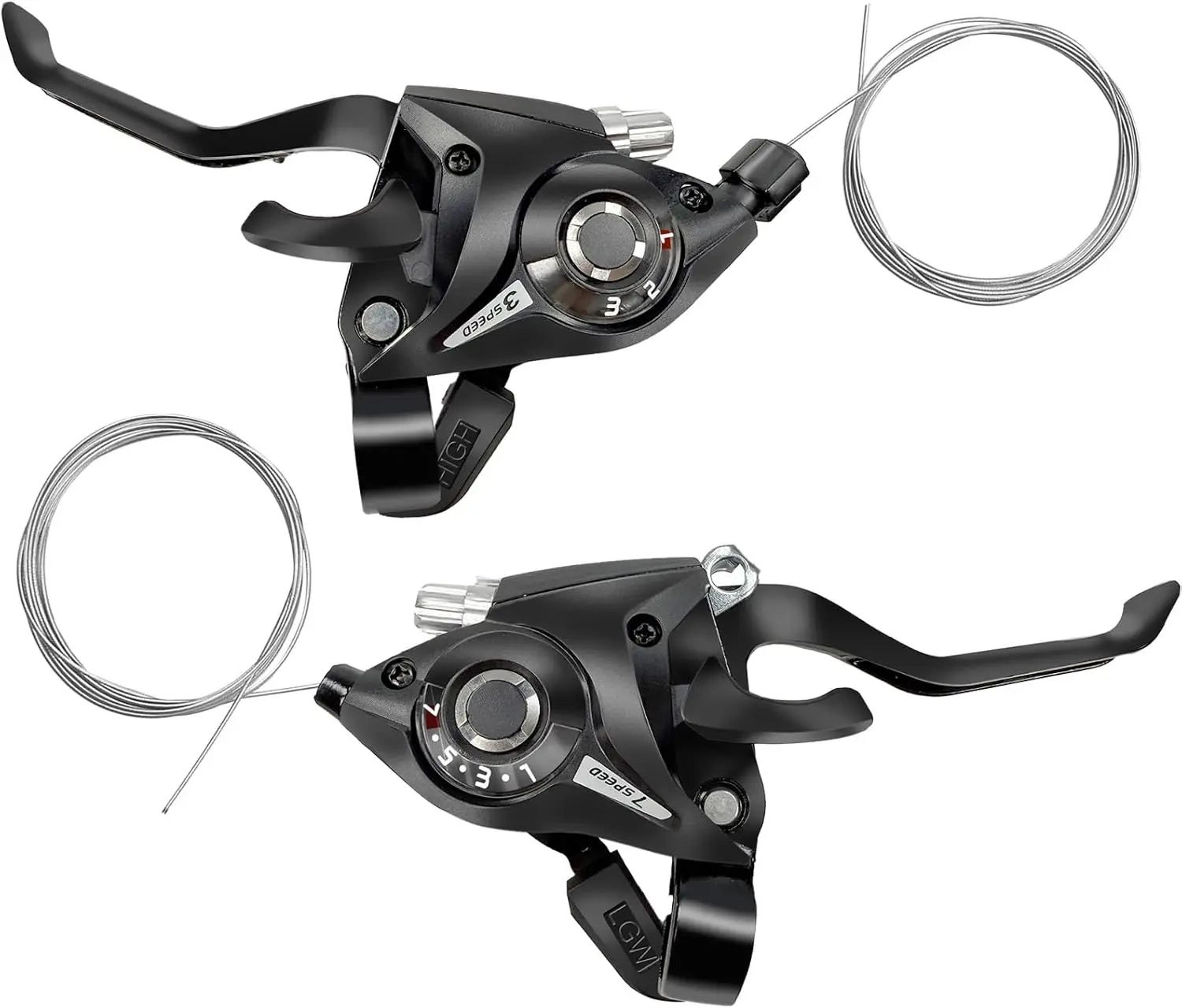 bicycle brake shift lever set 3x7/8 speed v brake gear shifter for road and mountain bikes