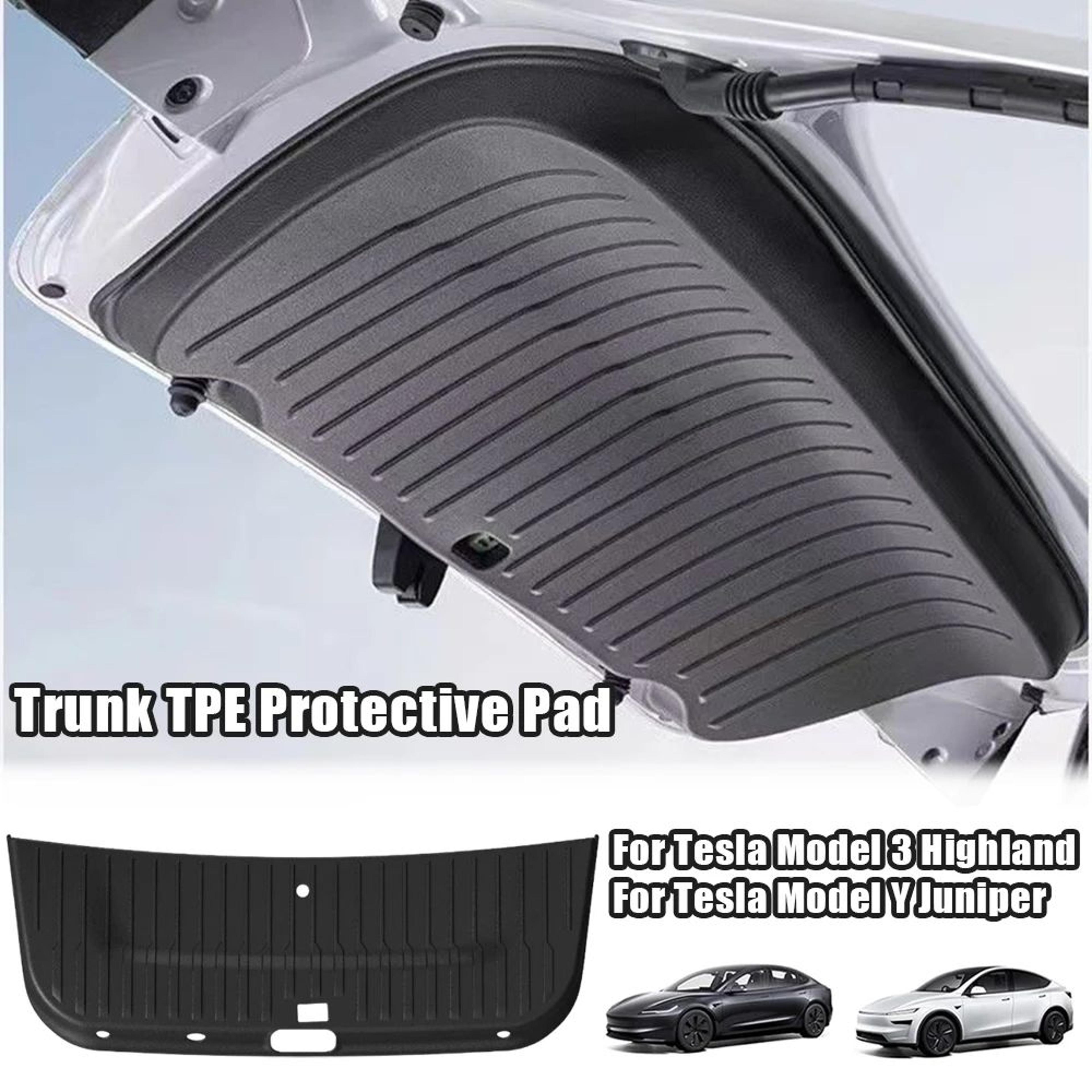 tesla model y and model 3 tailgate protector mat tpe trunk scratch guard
