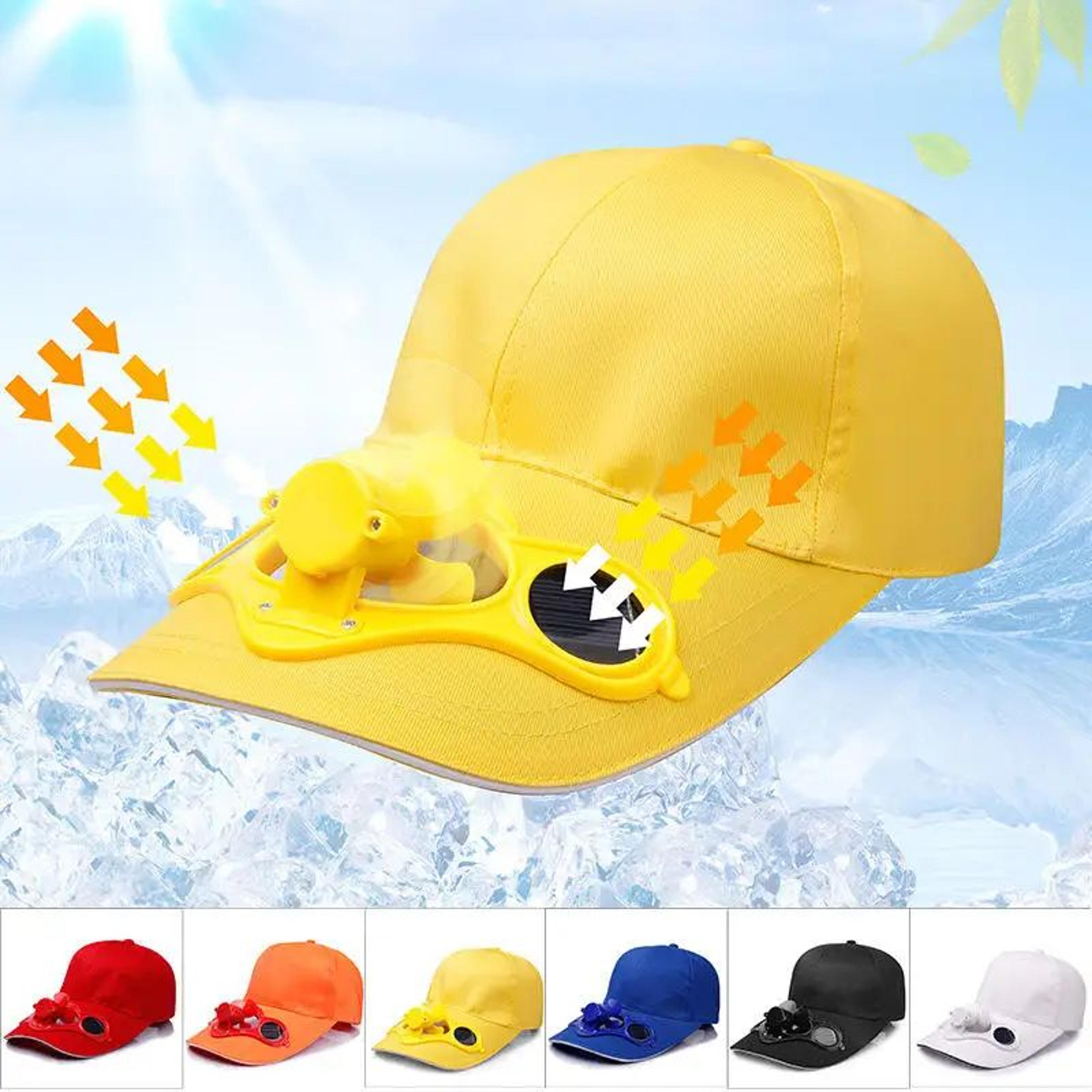 solar powered cooling fan baseball cap adjustable sun protection hat for men and women