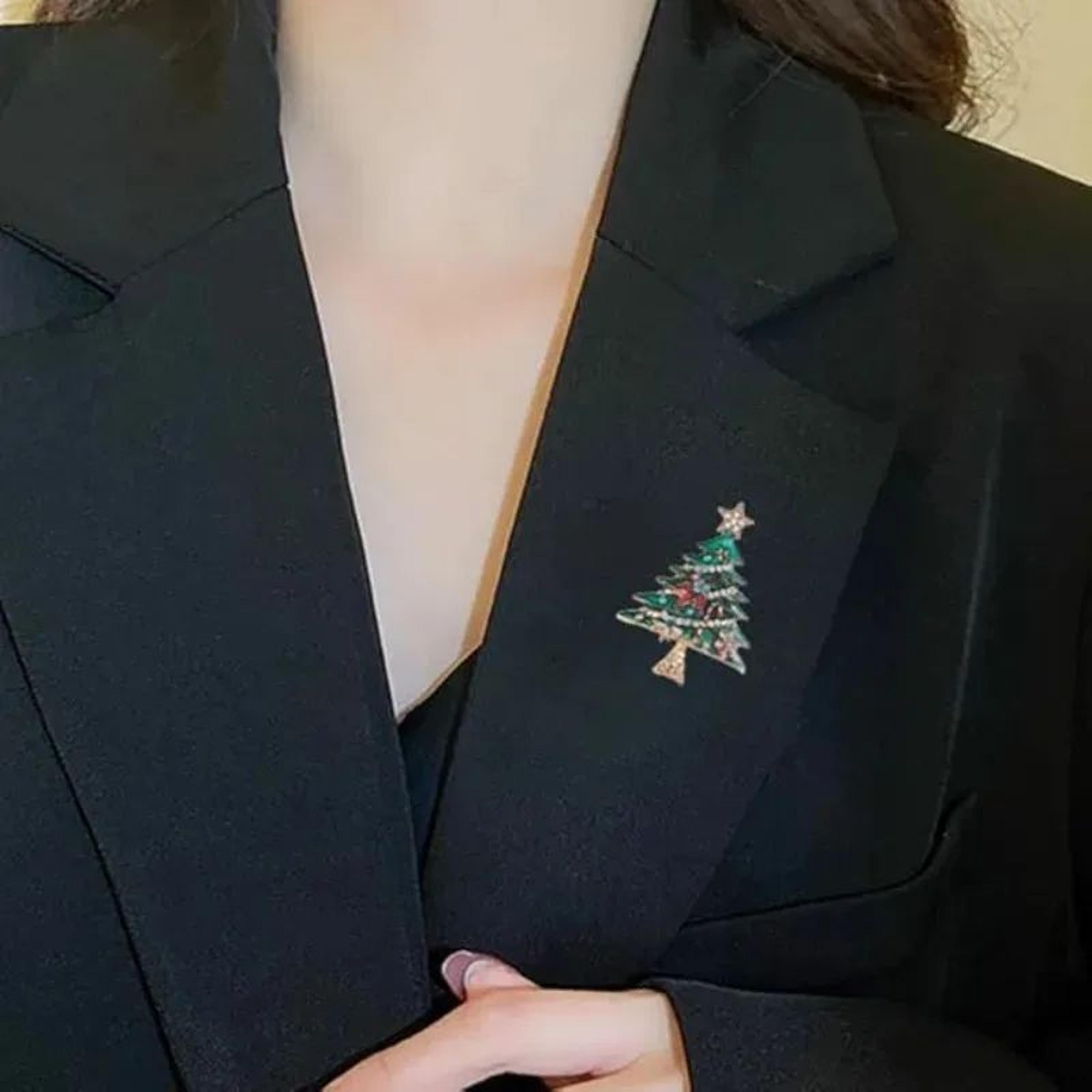 christmas tree enamel pin brooch holiday lapel pin gift for her and him