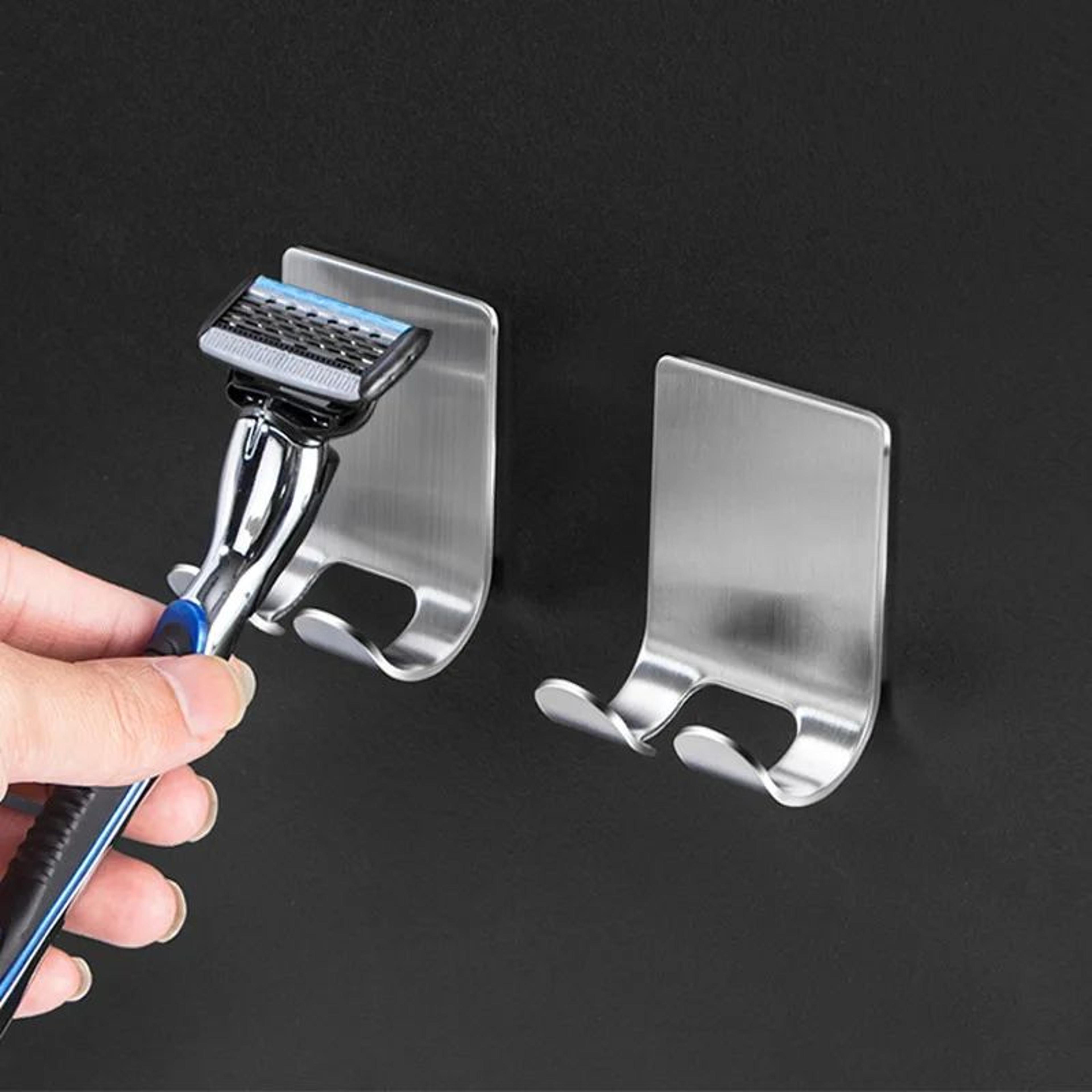 self adhesive razor holder wall hook bathroom and kitchen organizer
