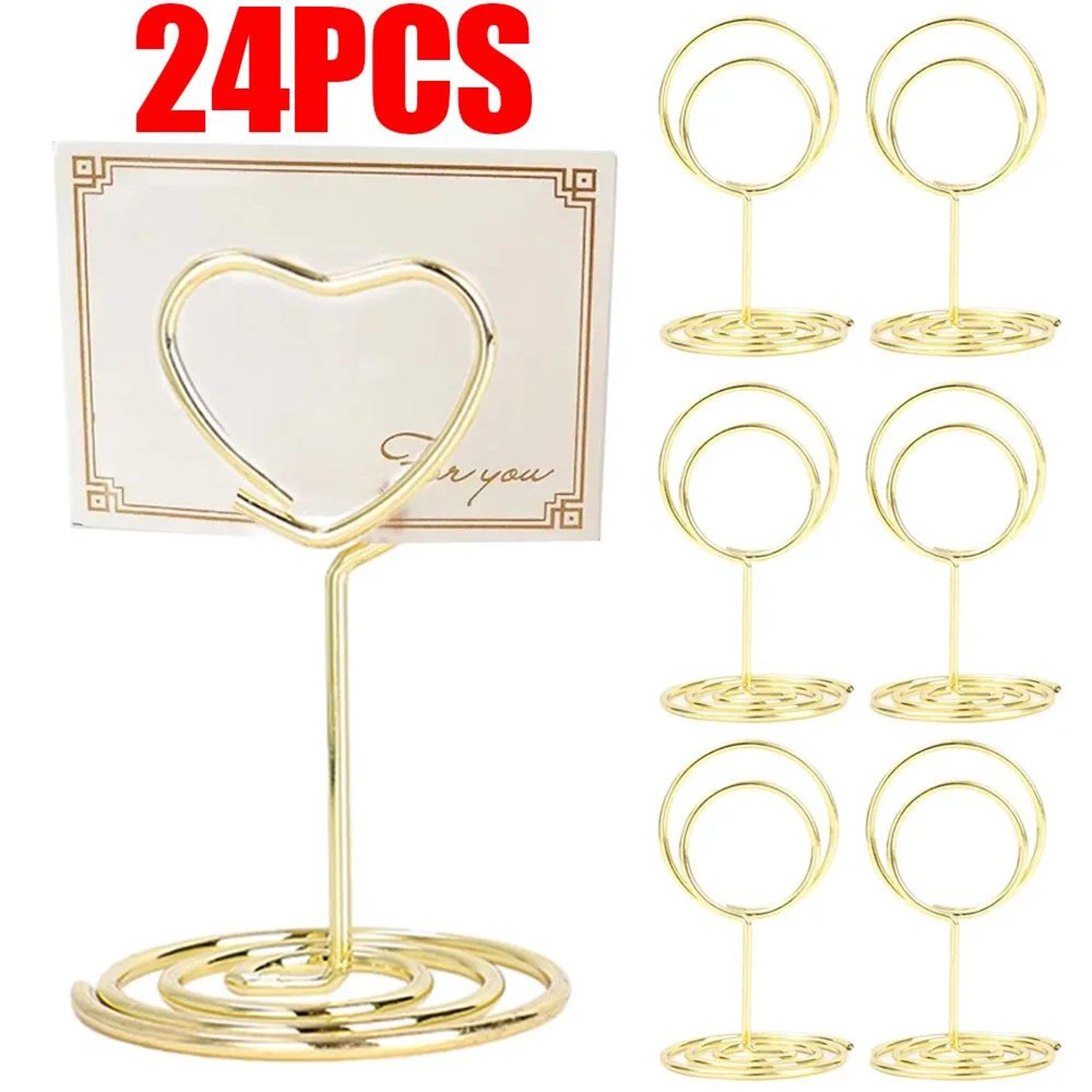 metal place card holders photo clip stands for weddings and events