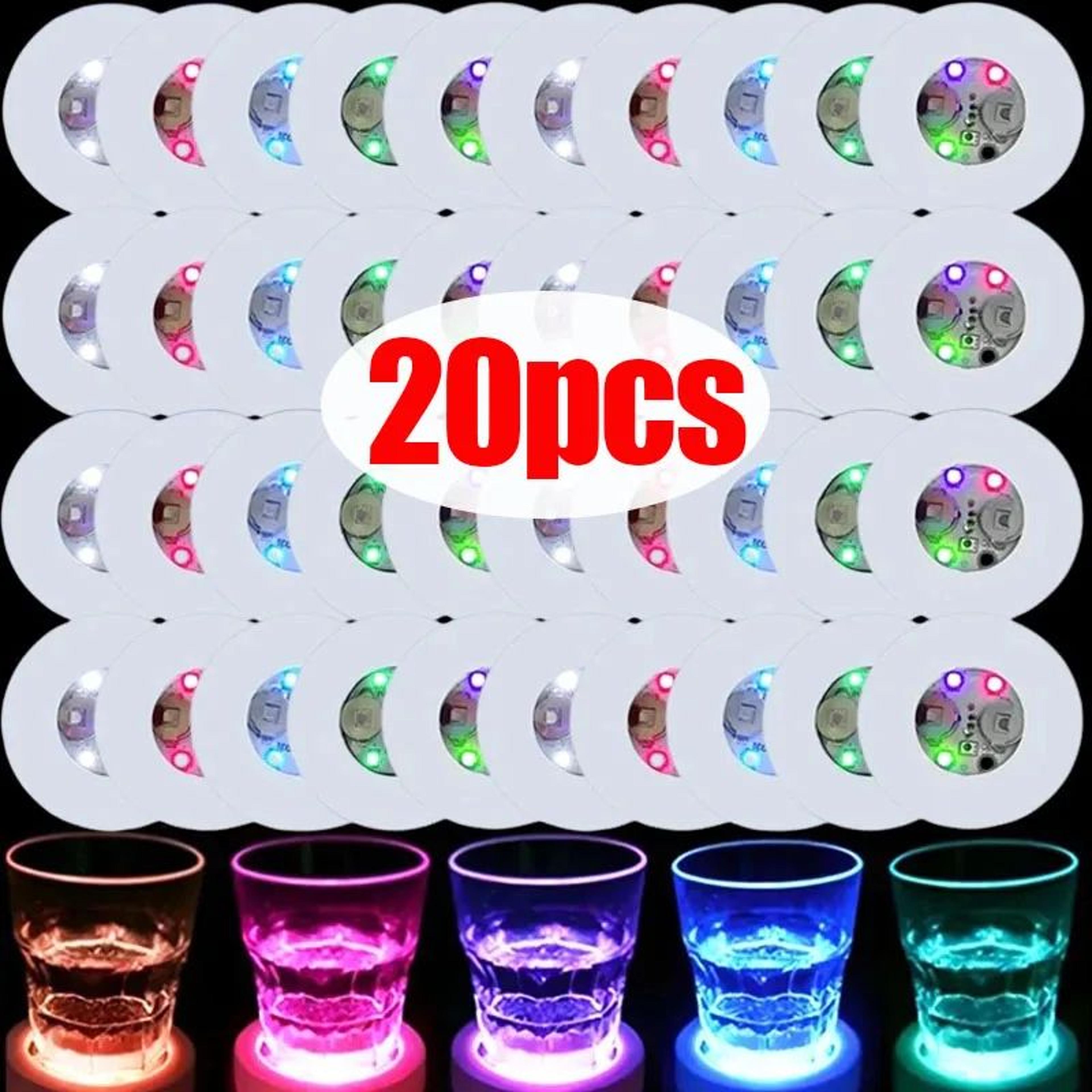 led light up cup coaster bottle sticker party lights