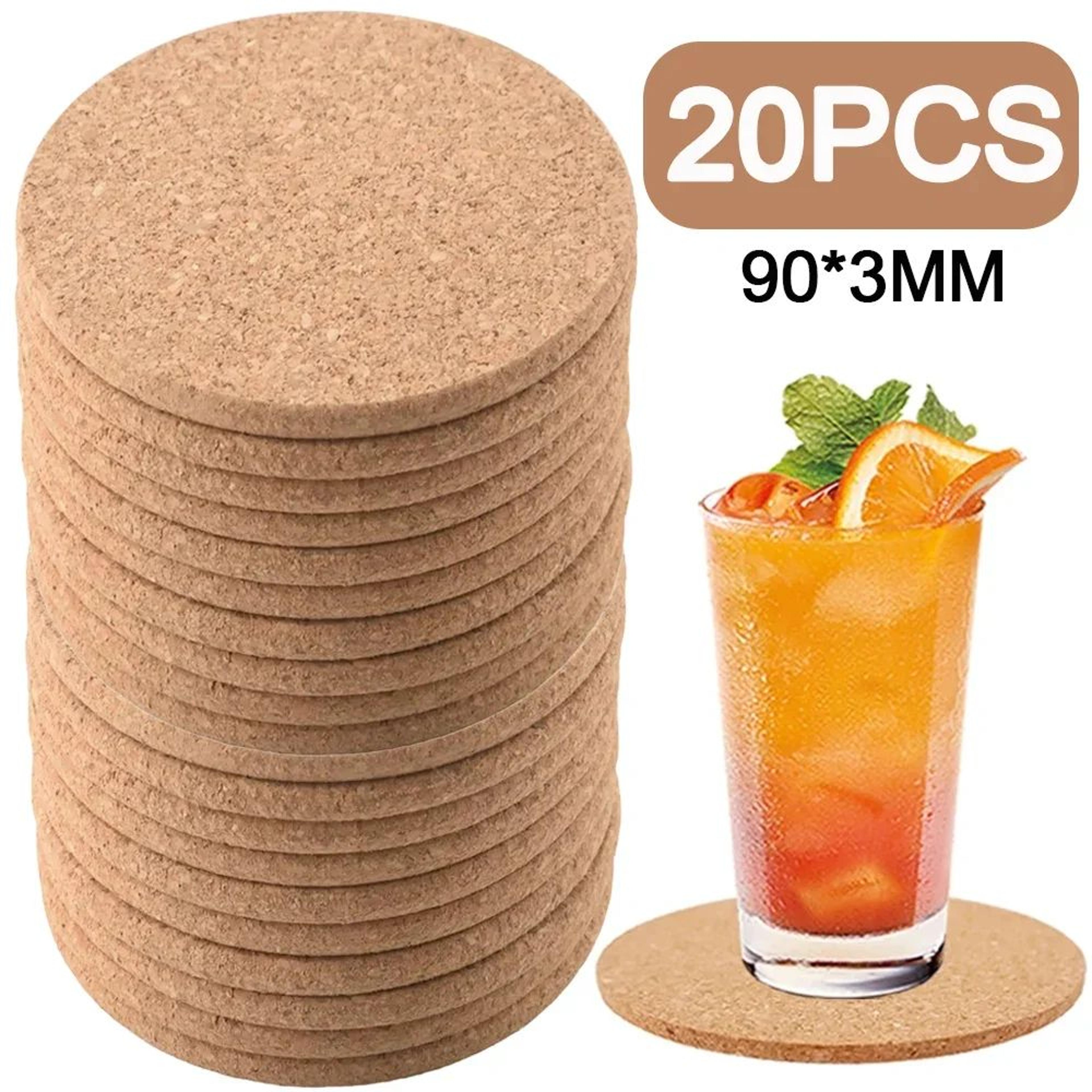 natural cork drink coasters heat resistant cup mats