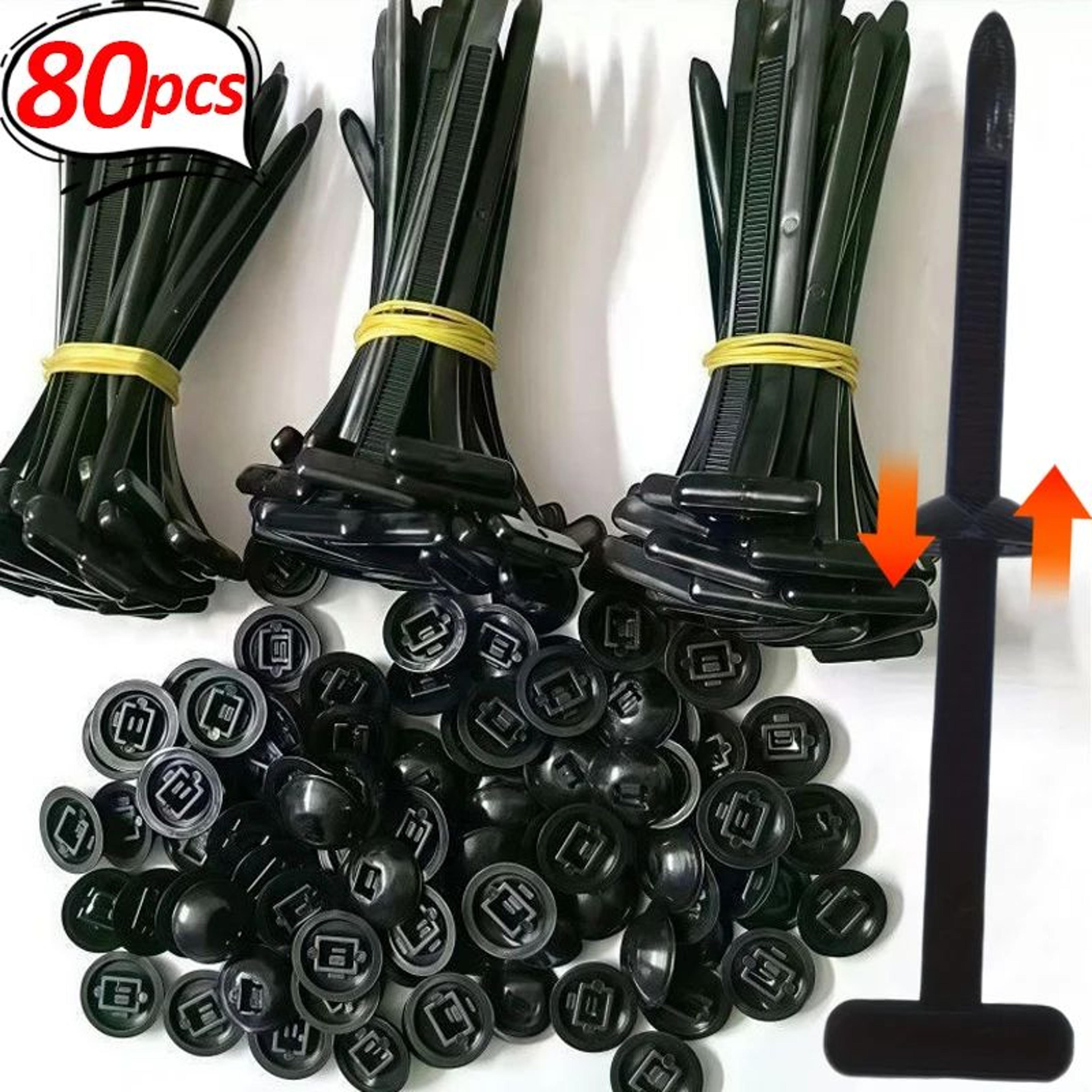universal car trim panel fastener clips with self locking cable ties