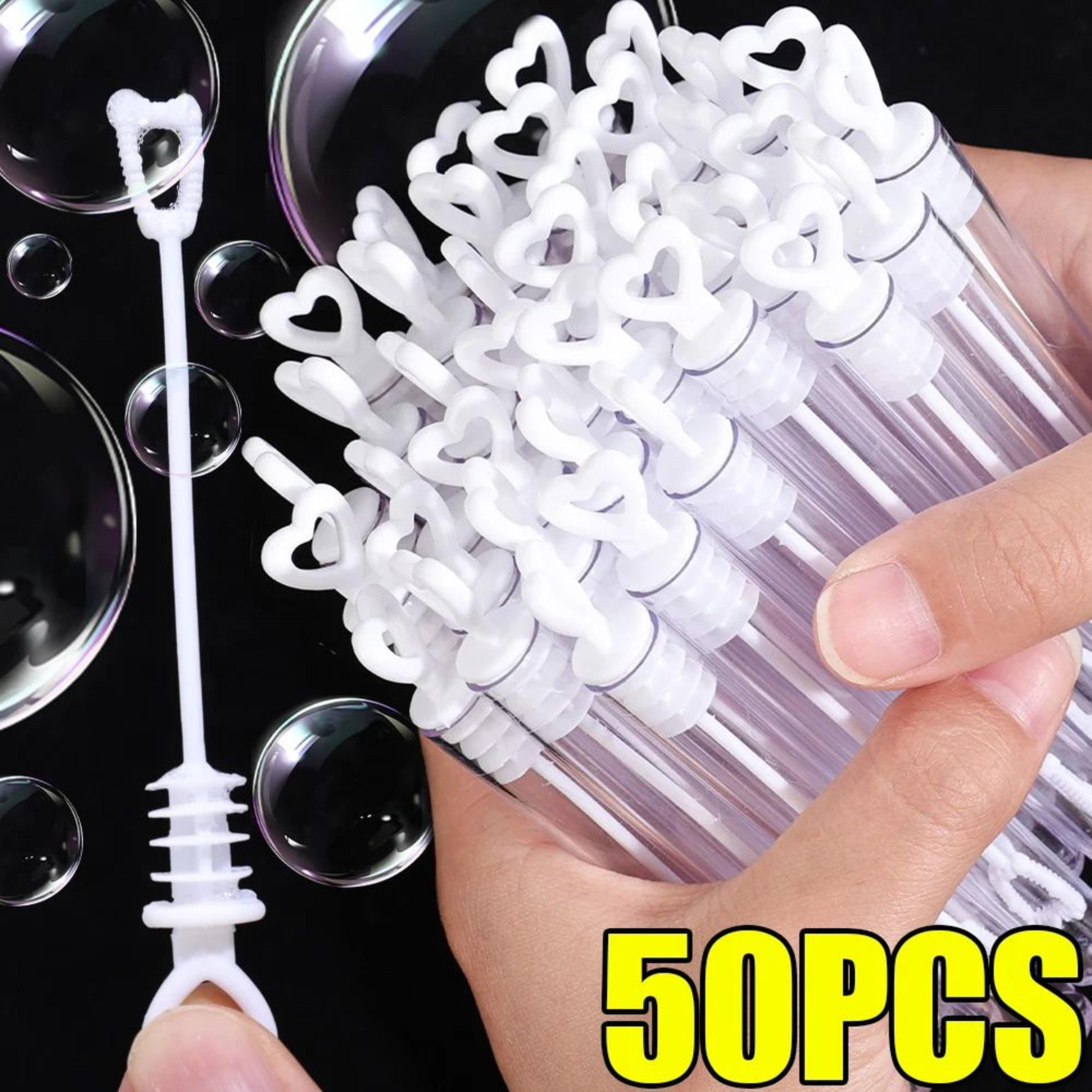 heart shape mini bubble wand bottles for party favors