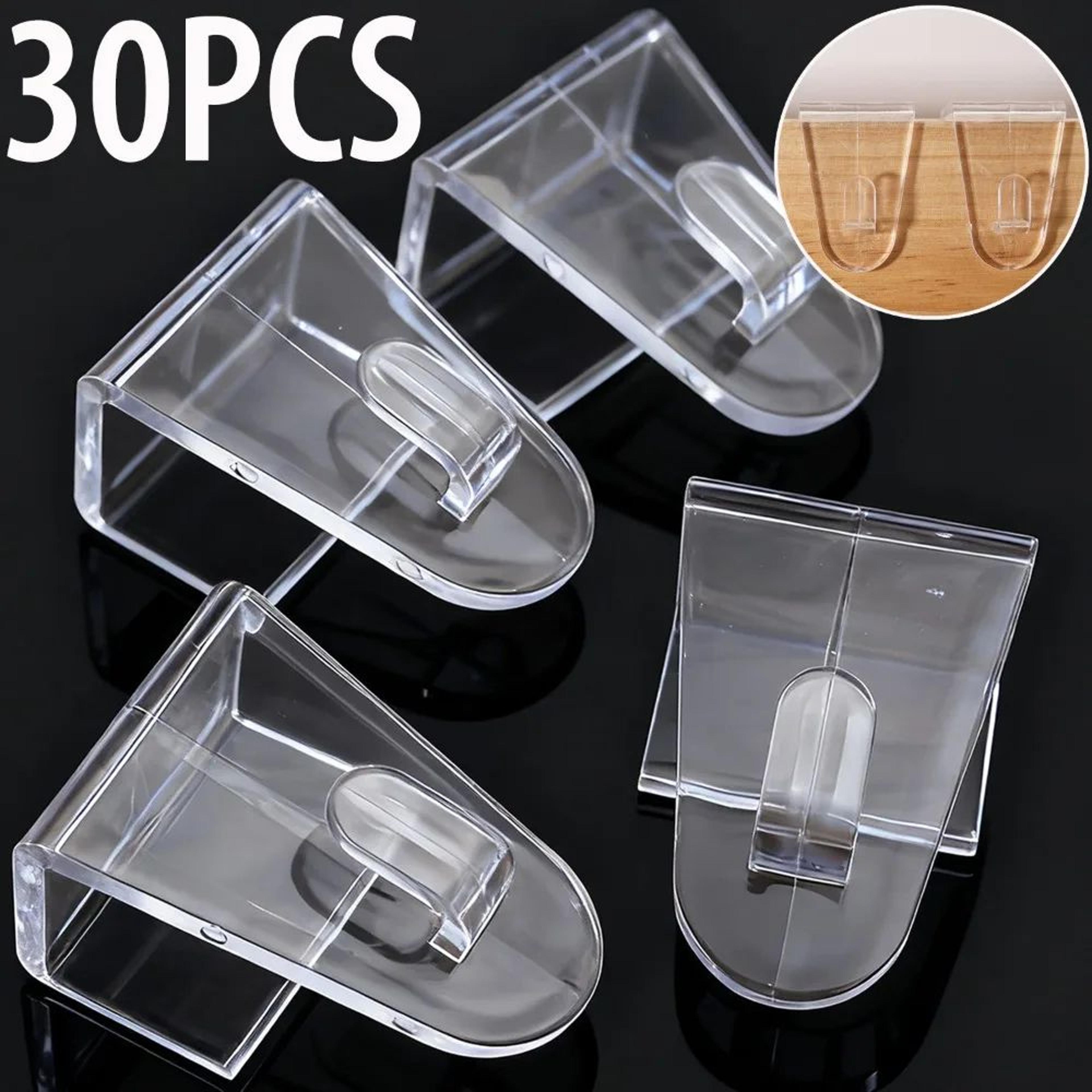 transparent adhesive hooks for string lights and home organization
