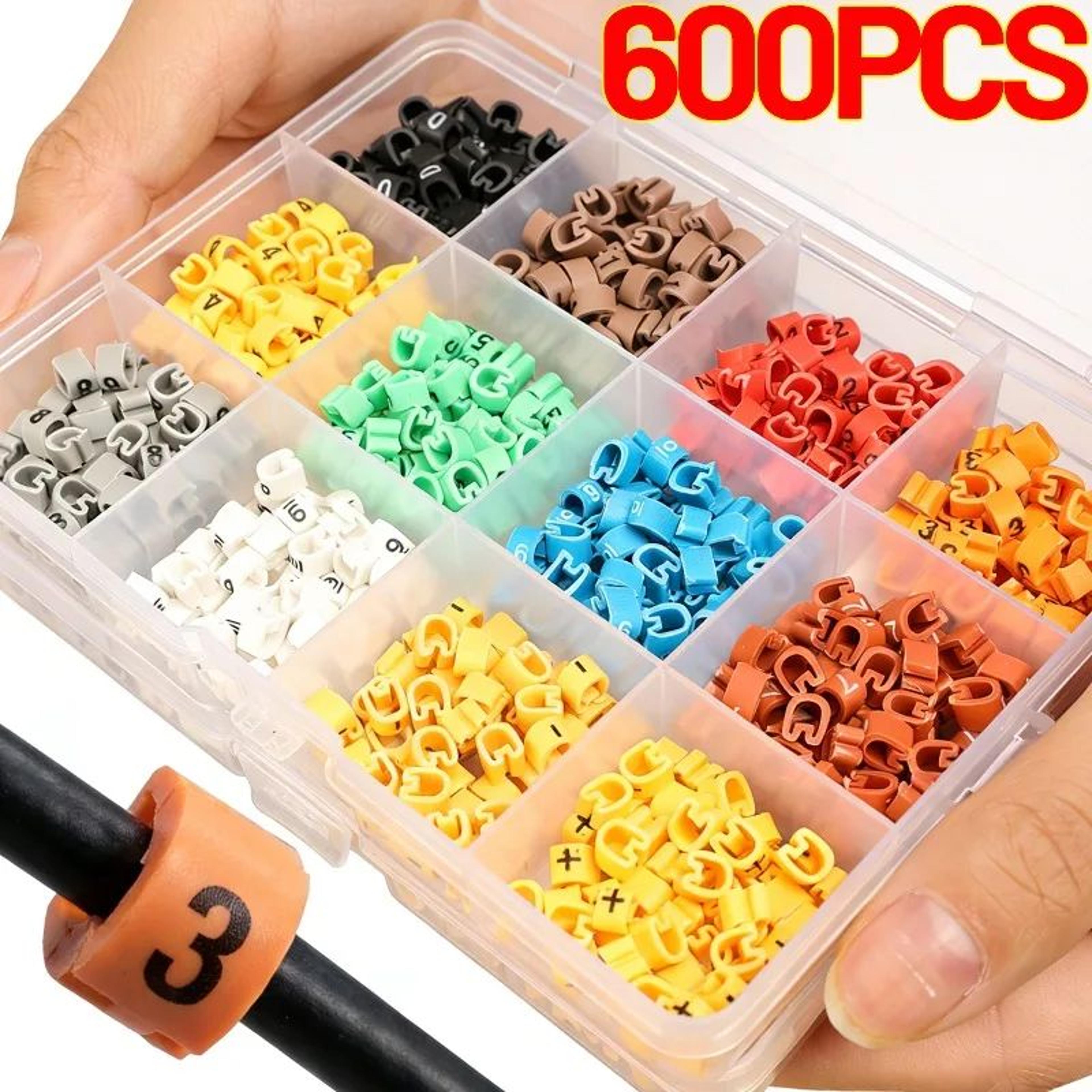 pvc cable marker number label set for wire identification