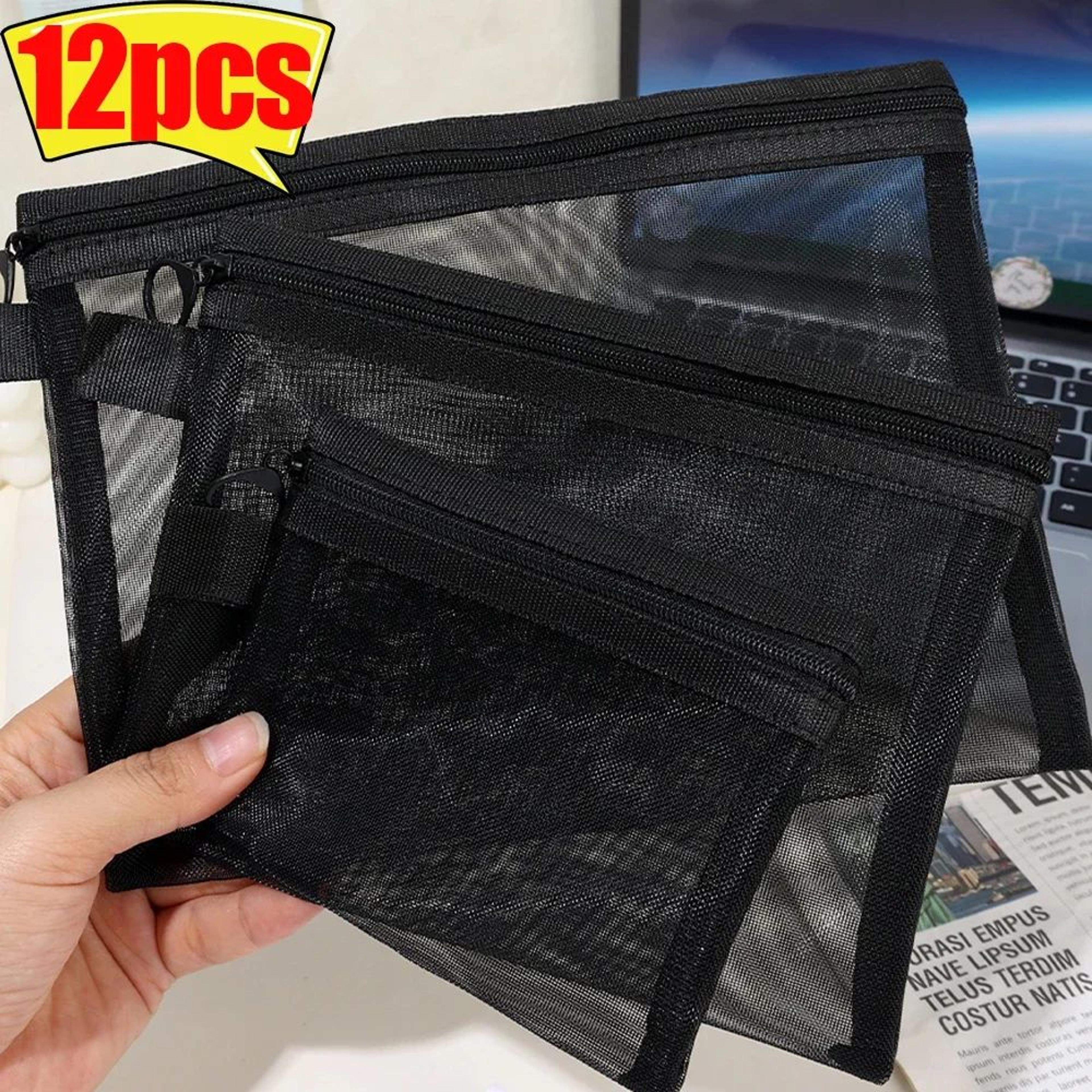 mesh zipper cosmetic storage bag travel organizer pouch