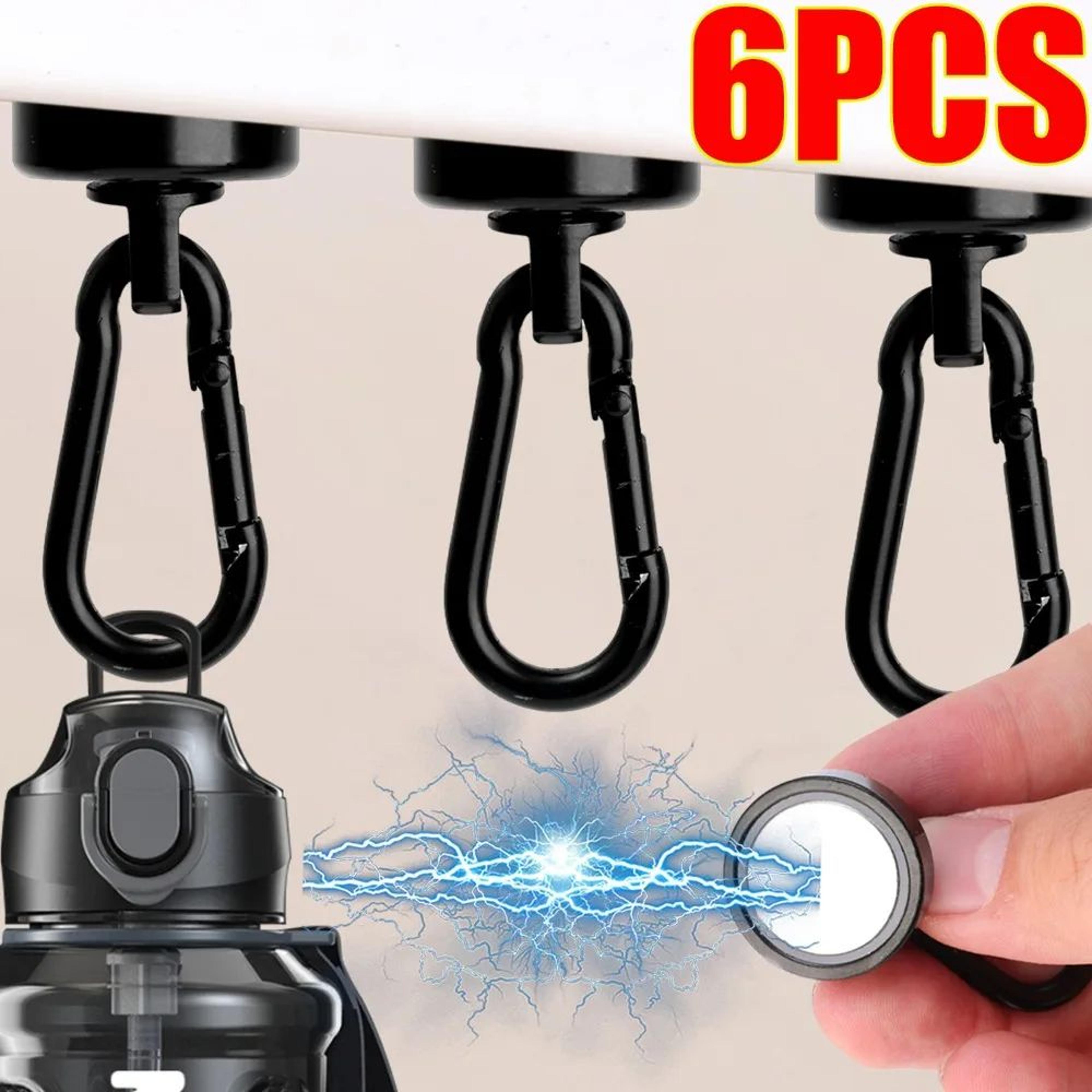 strong magnetic hook with 360 degree rotating carabiner