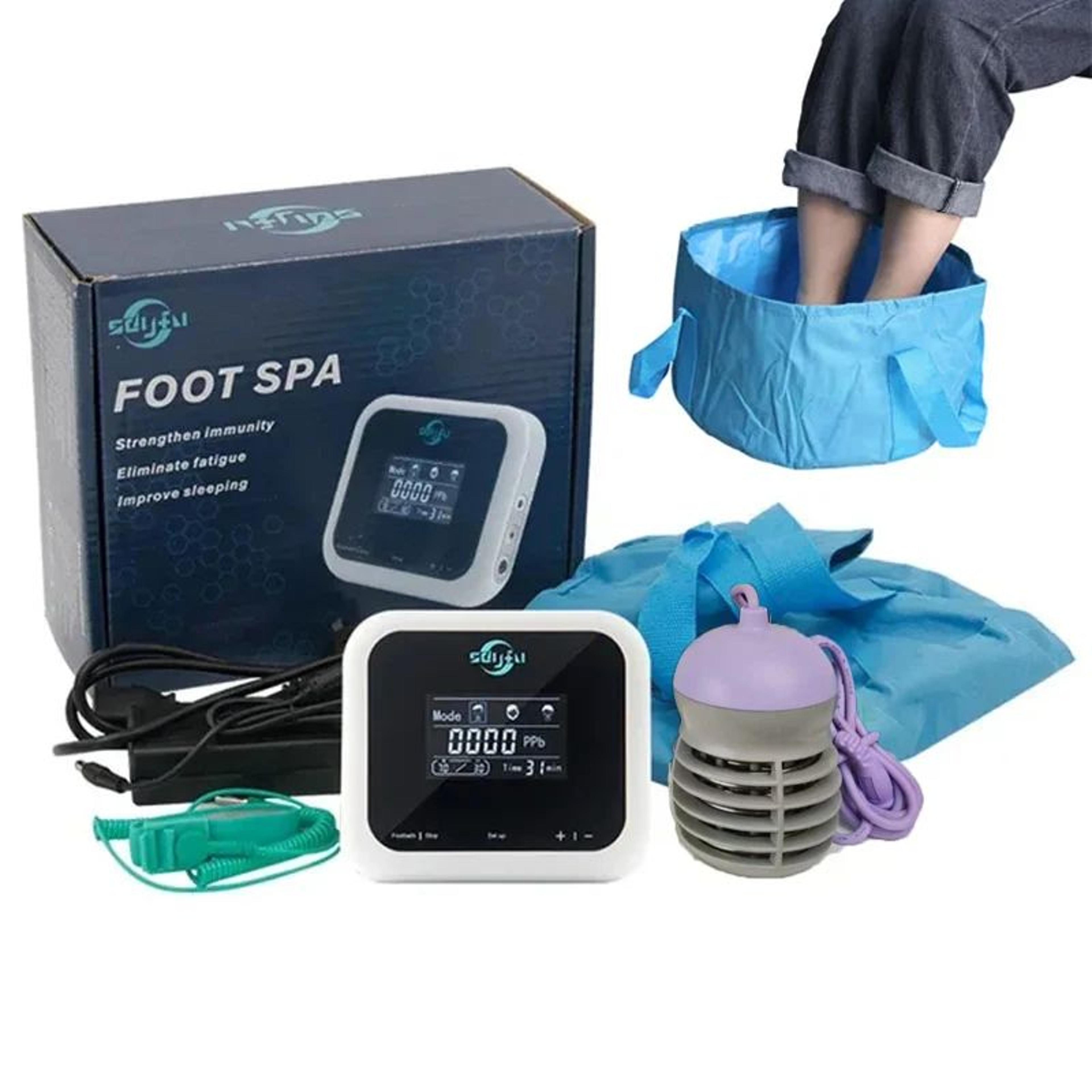 electric ionic foot spa bath machine with touch display