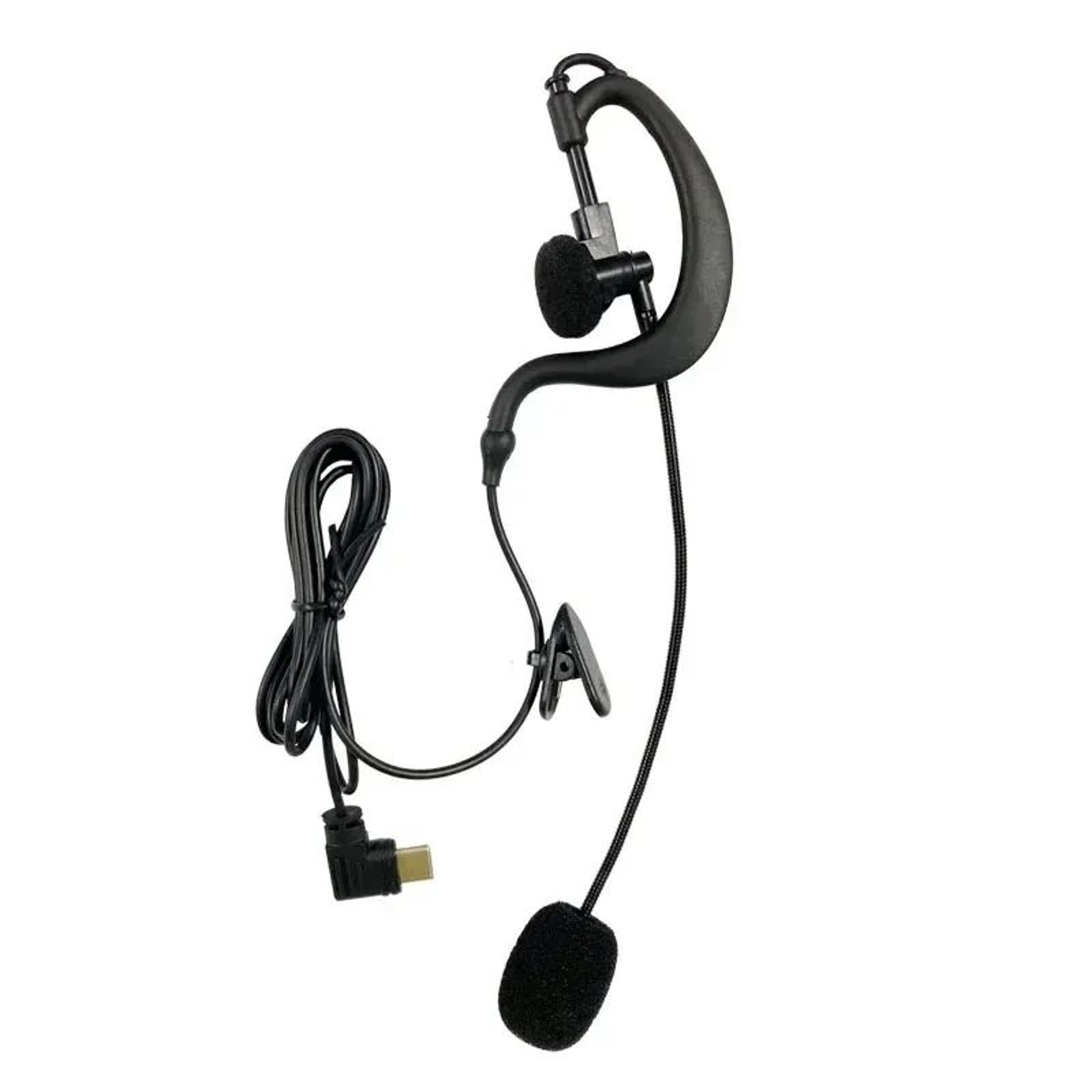 ejeas referee intercom headset type c earhook microphone