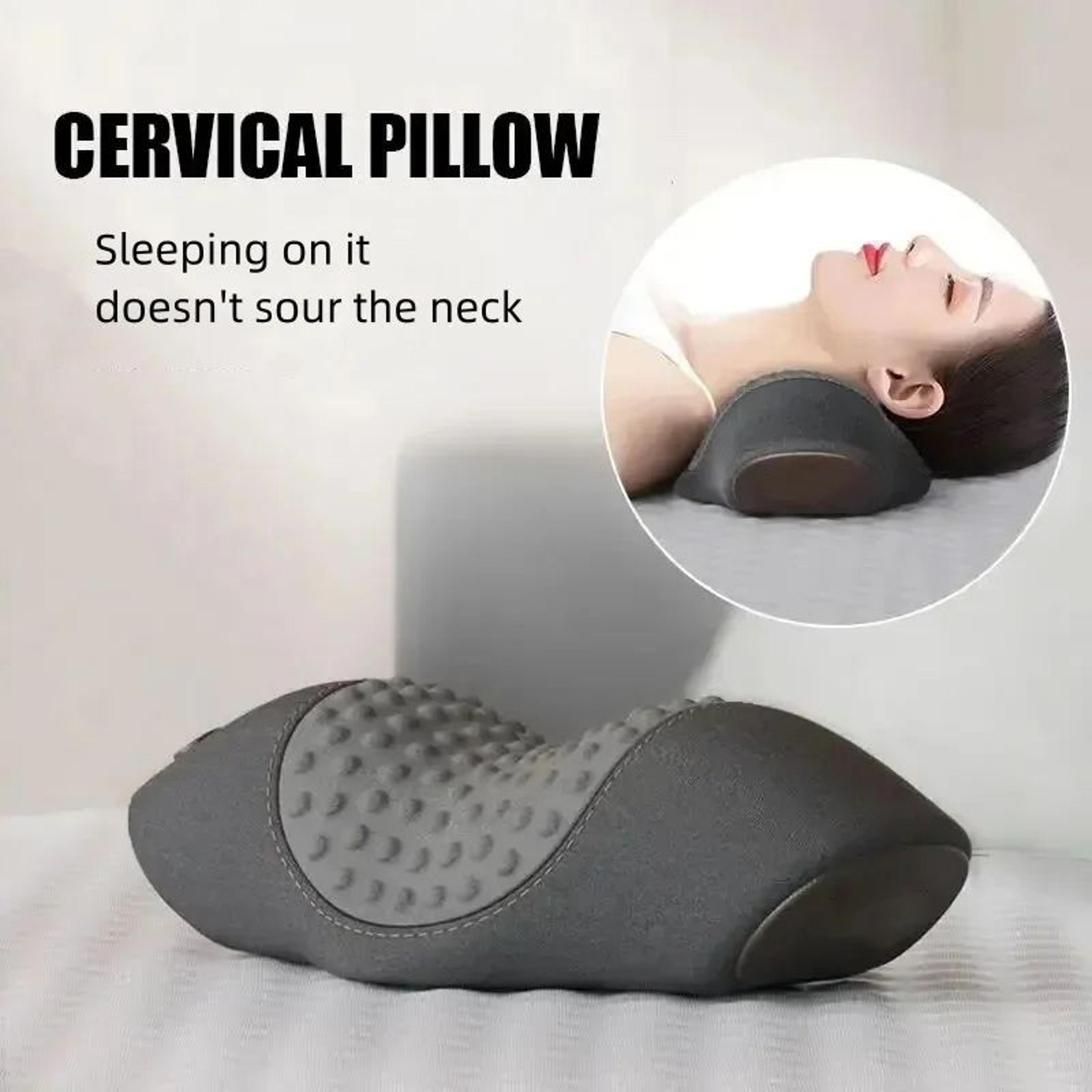 electric neck massage pillow with heat and memory foam support