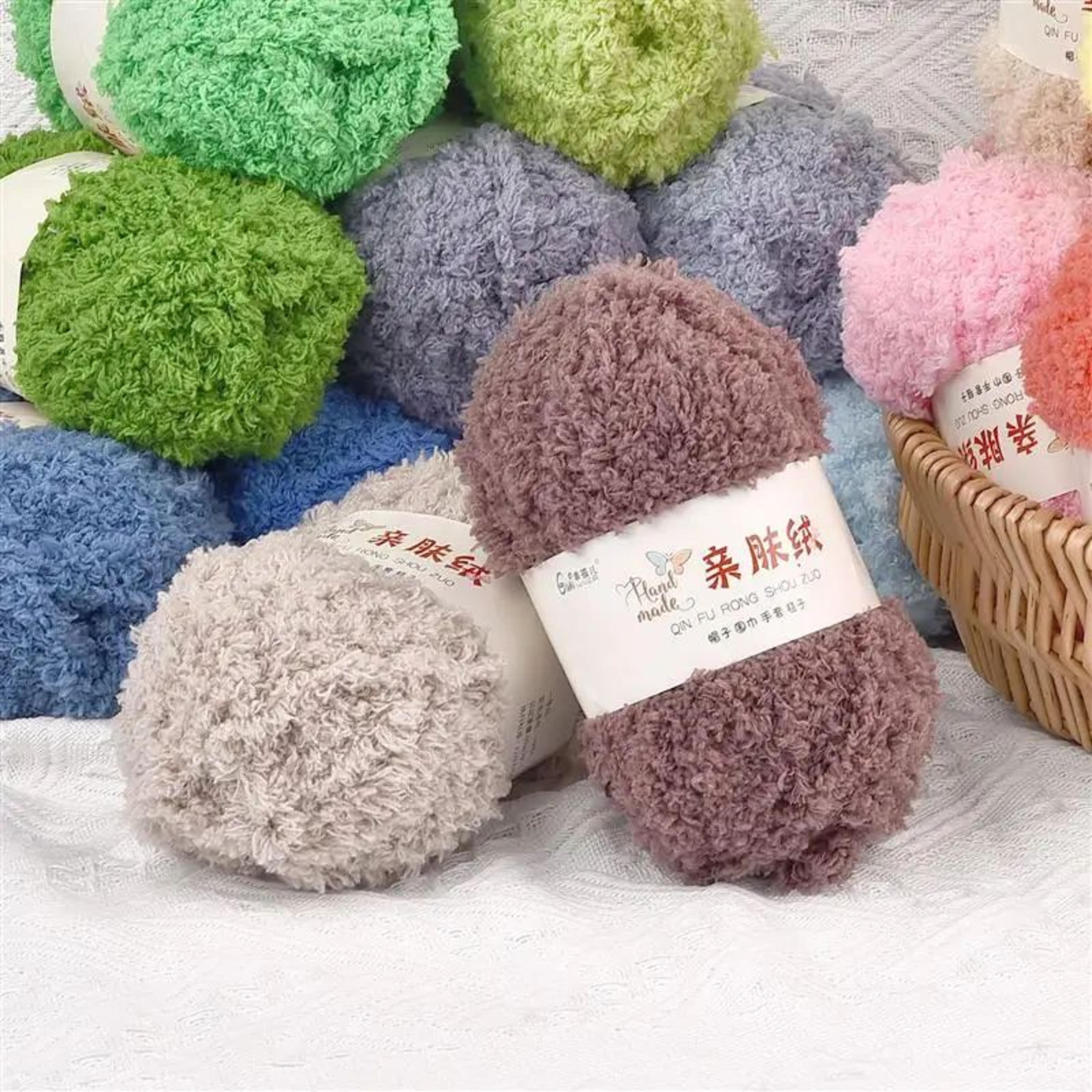 soft chenille yarn for knitting and crochet