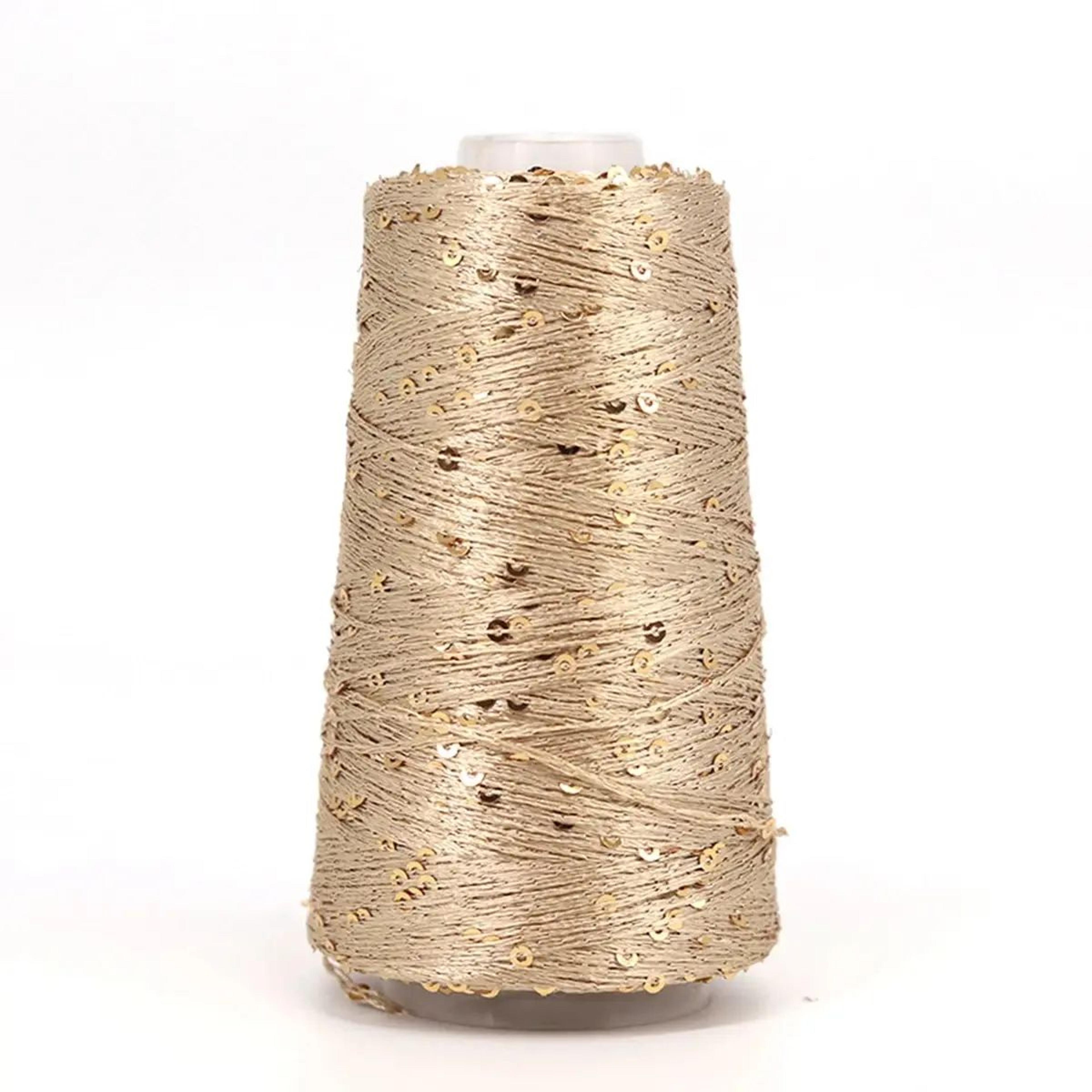 ice silk mercerized yarn with sequins for knitting and crochet