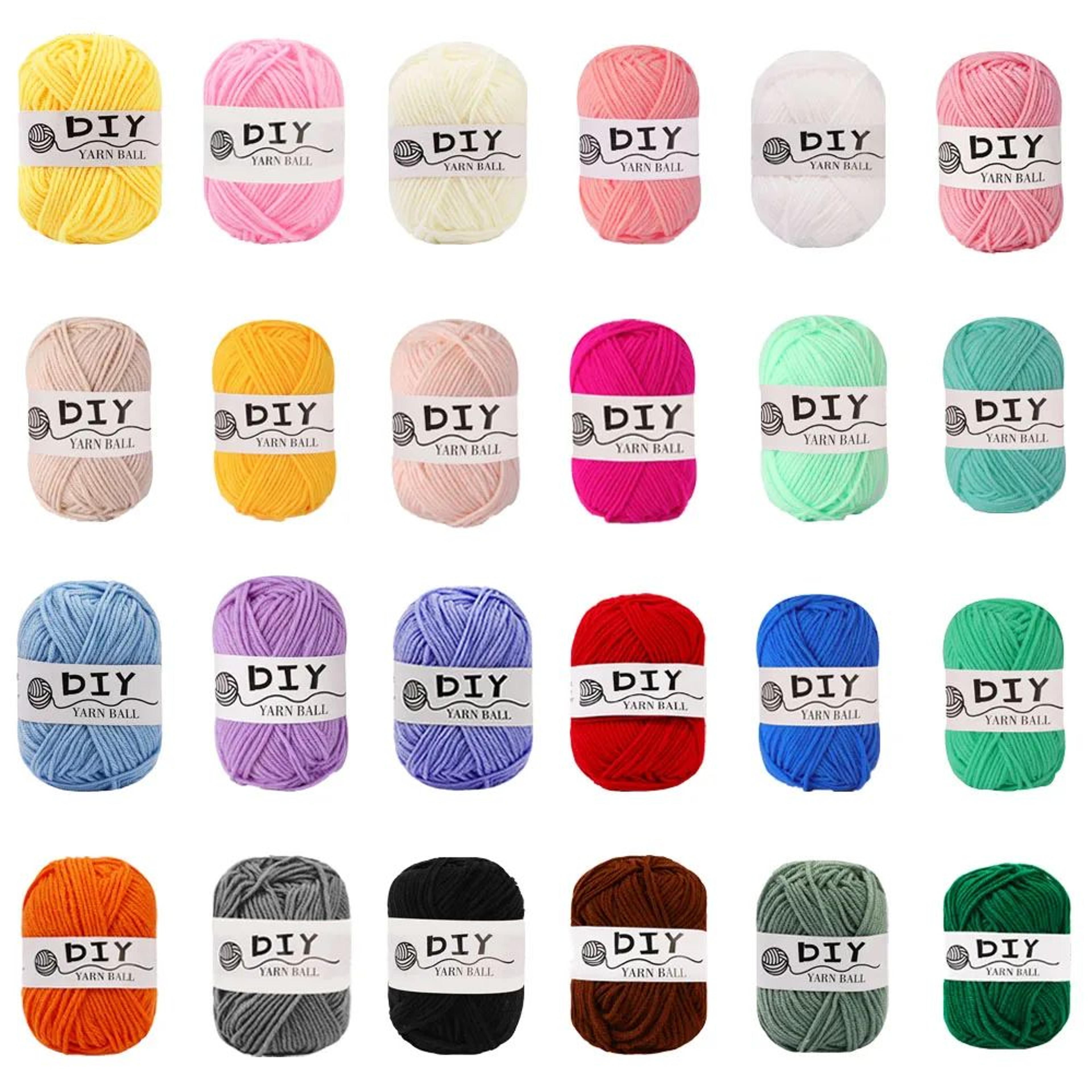 milk cotton yarn set for knitting and crochet 12 or 24 pack