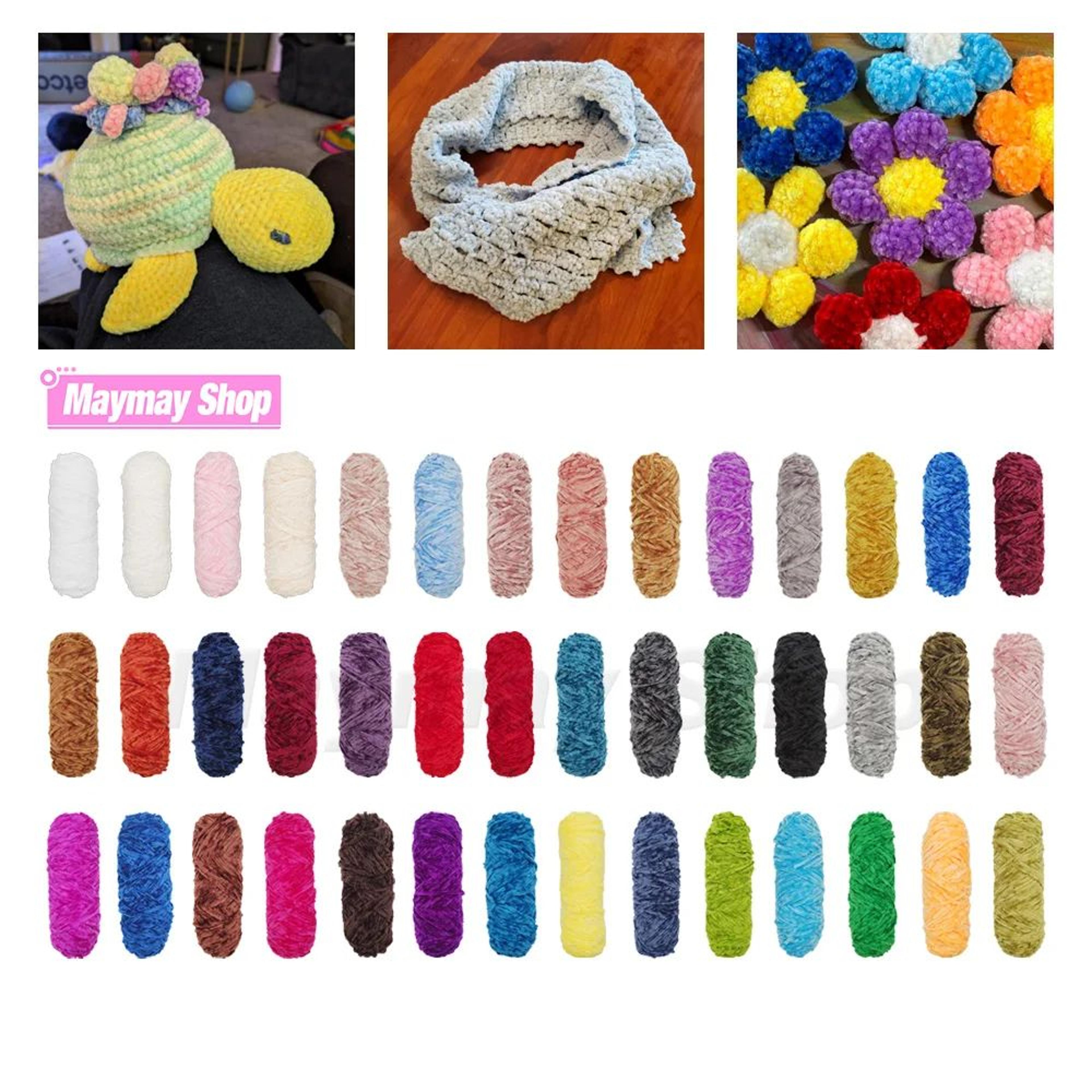 ultra soft chenille yarn for knitting and crochet