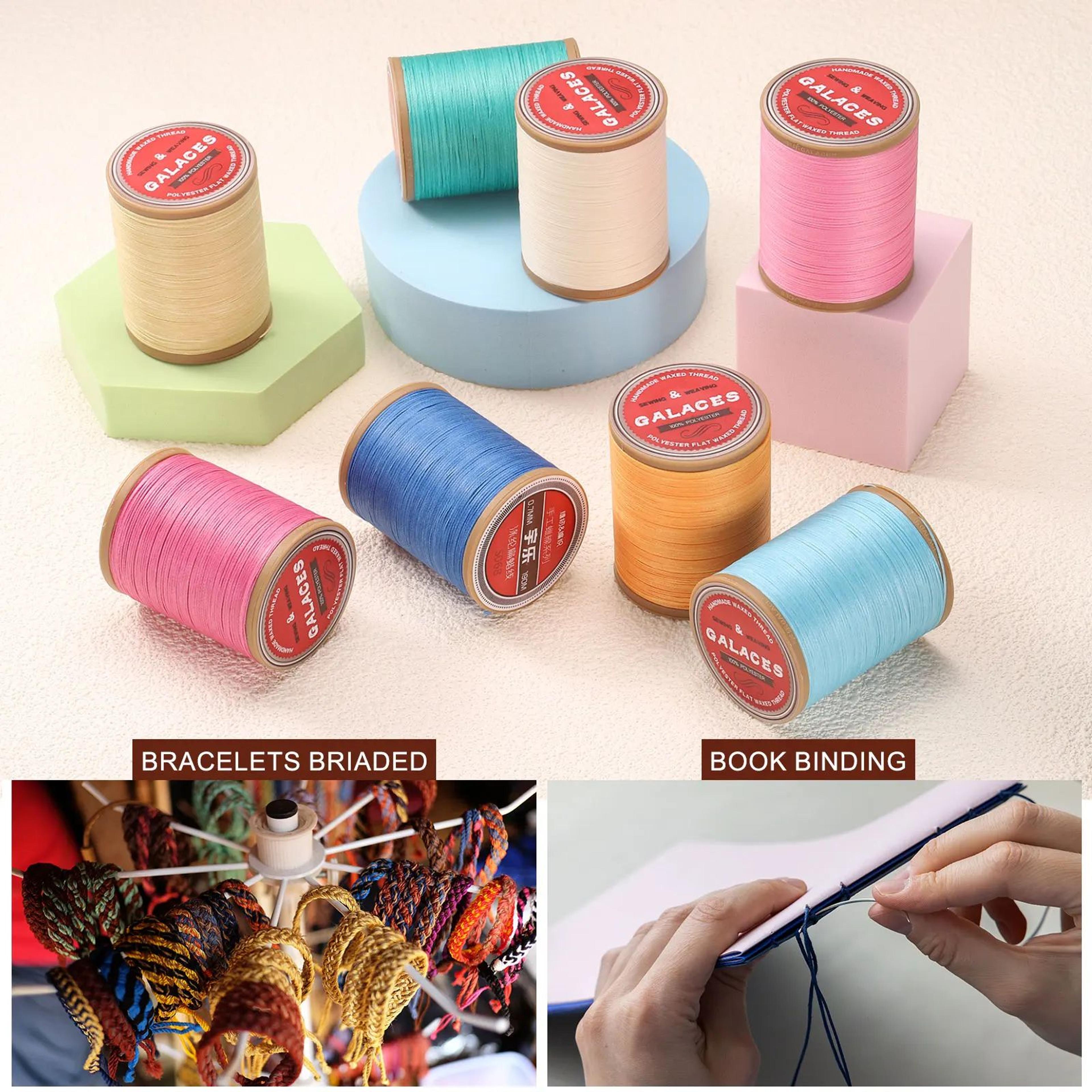 flat waxed leather sewing thread polyester stitching cord