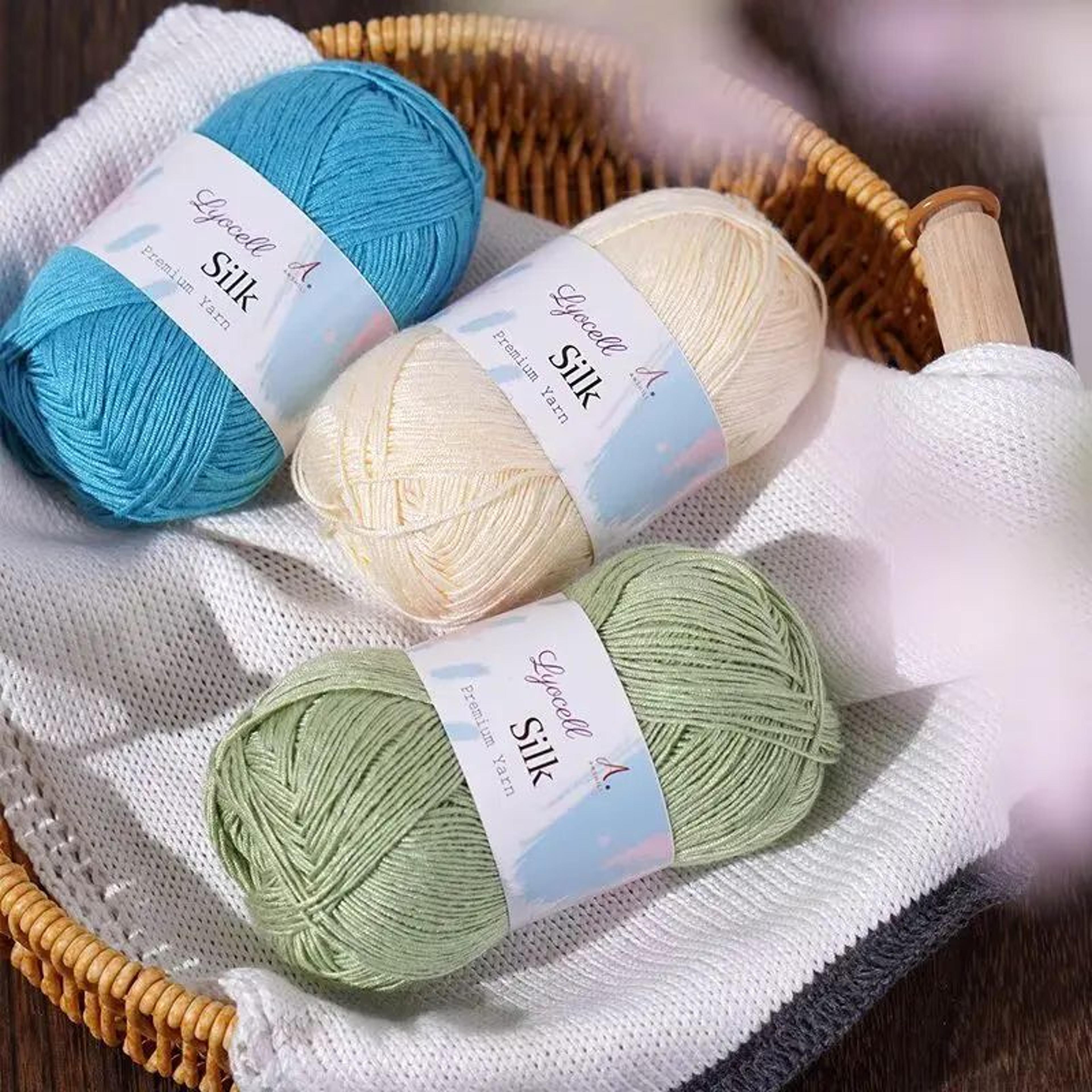silk yarn soft knitting yarn for crochet and diy crafts