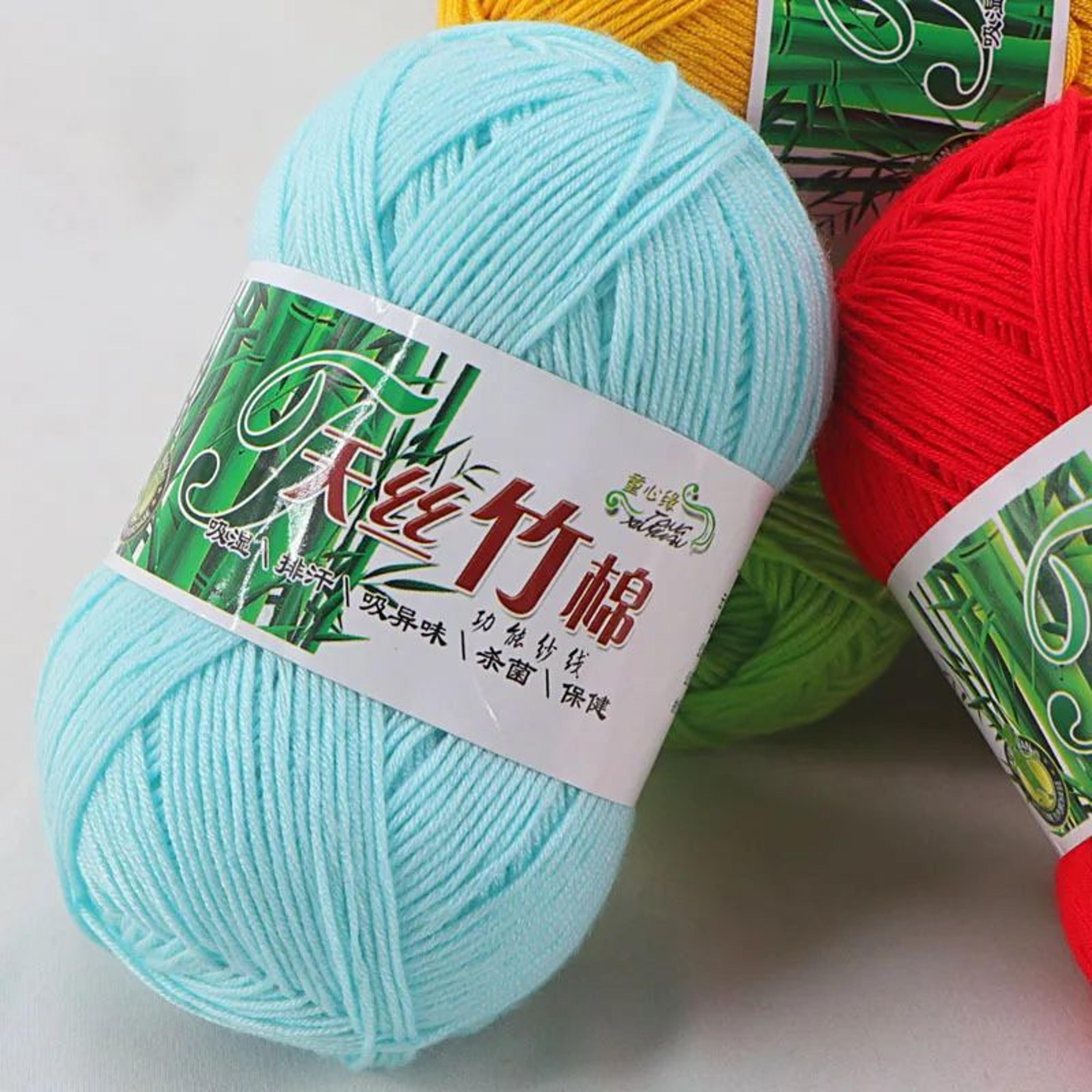 bamboo yarn 3 piece 150g knitting yarn for crochet and diy crafts