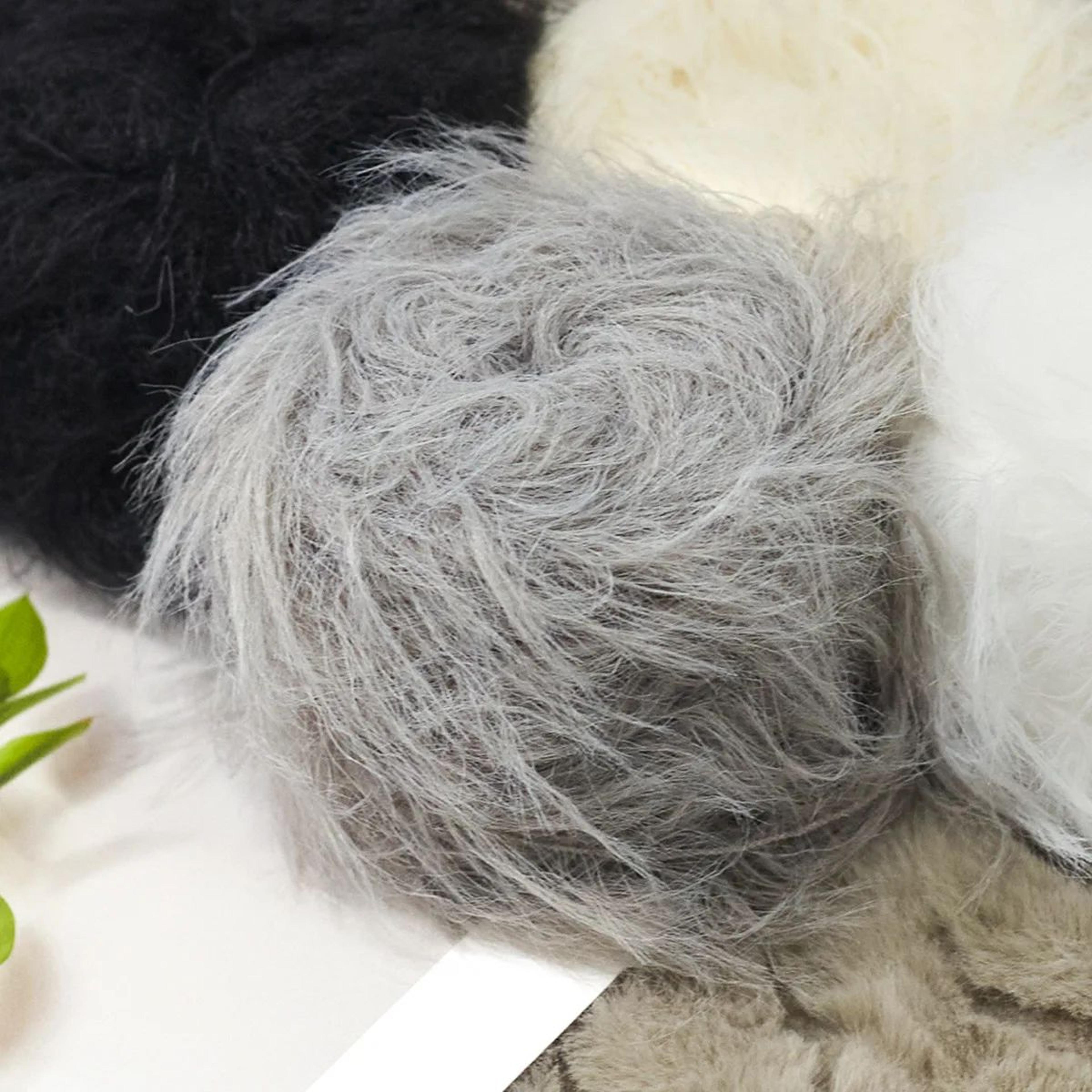 long plush faux fur yarn 50g knitting yarn for crochet and diy crafts