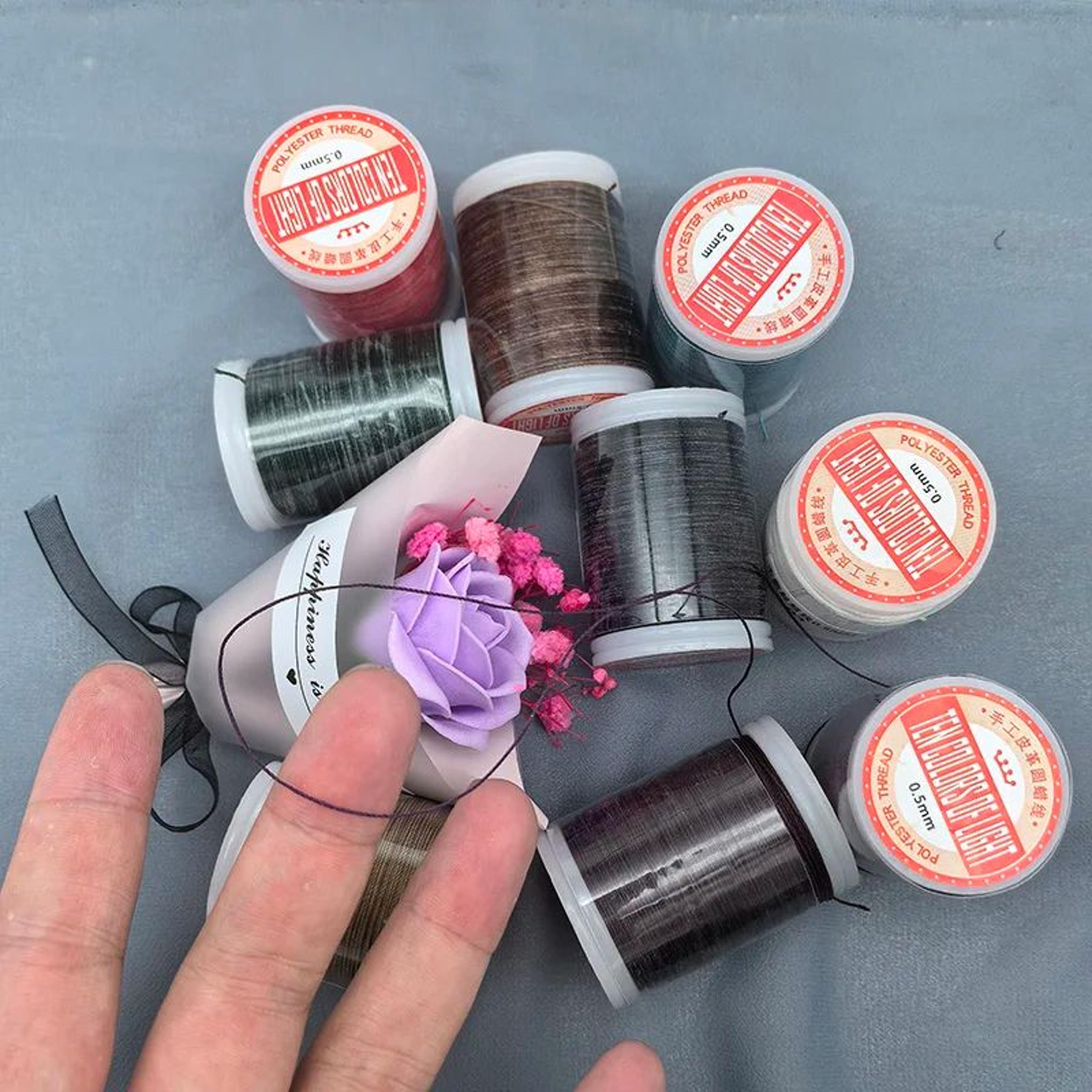 waxed leather thread polyester sewing thread for leather craft and diy projects