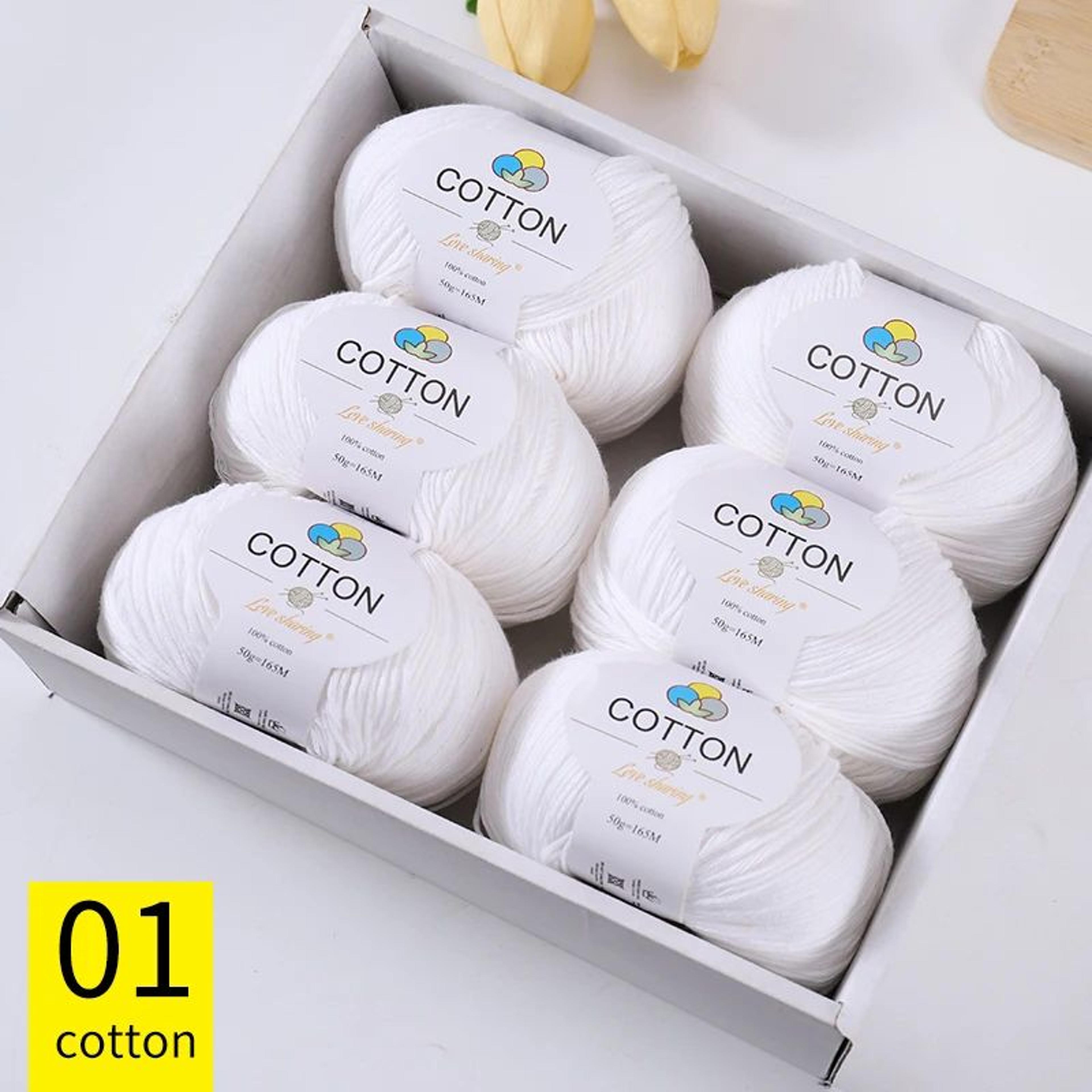 pure cotton yarn 6 piece 300g knitting yarn for crochet and diy crafts