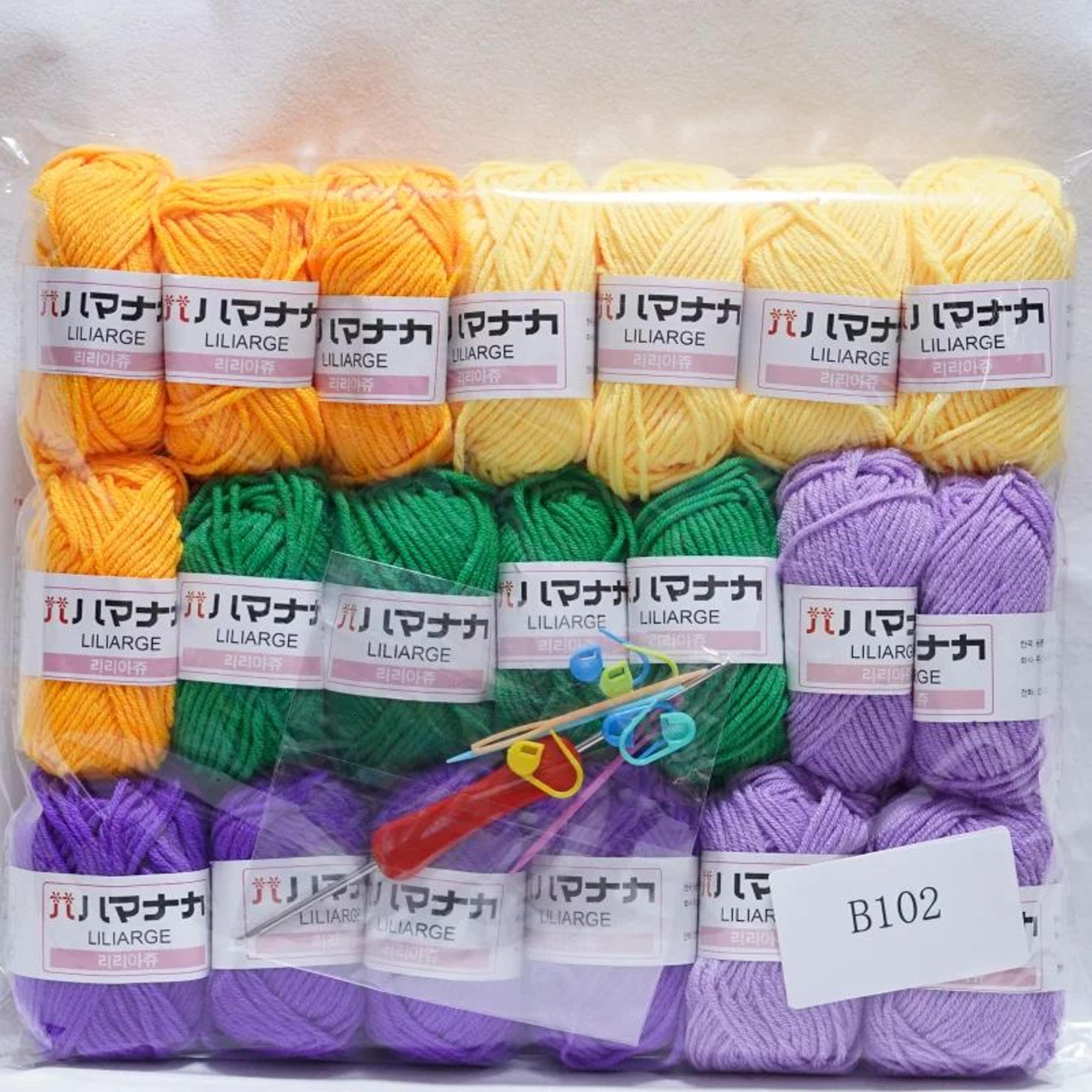 milk cotton yarn set 20 piece 4 strand knitting yarn for crochet and diy crafts