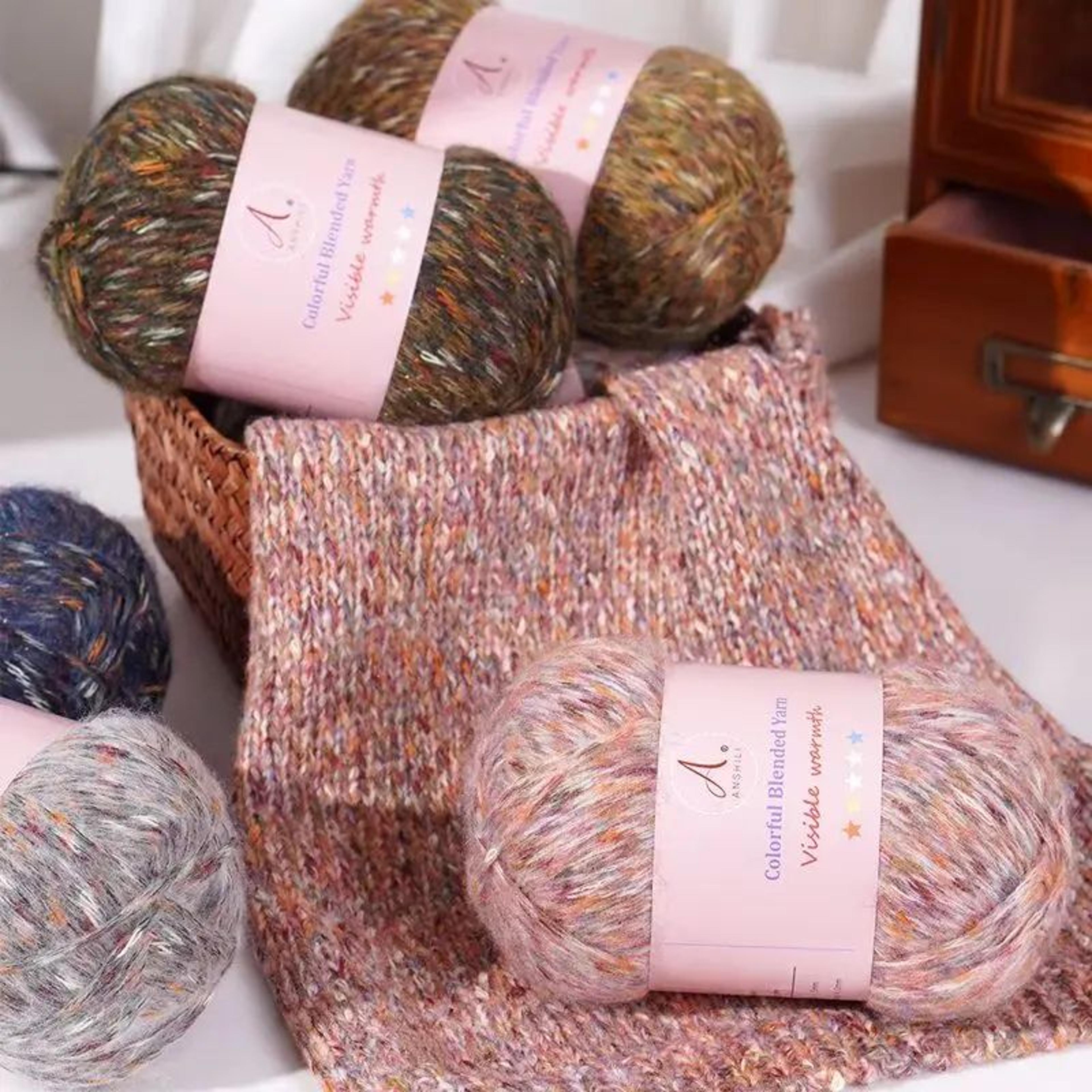 colorful alpaca yarn medium thick knitting yarn for crochet and diy crafts