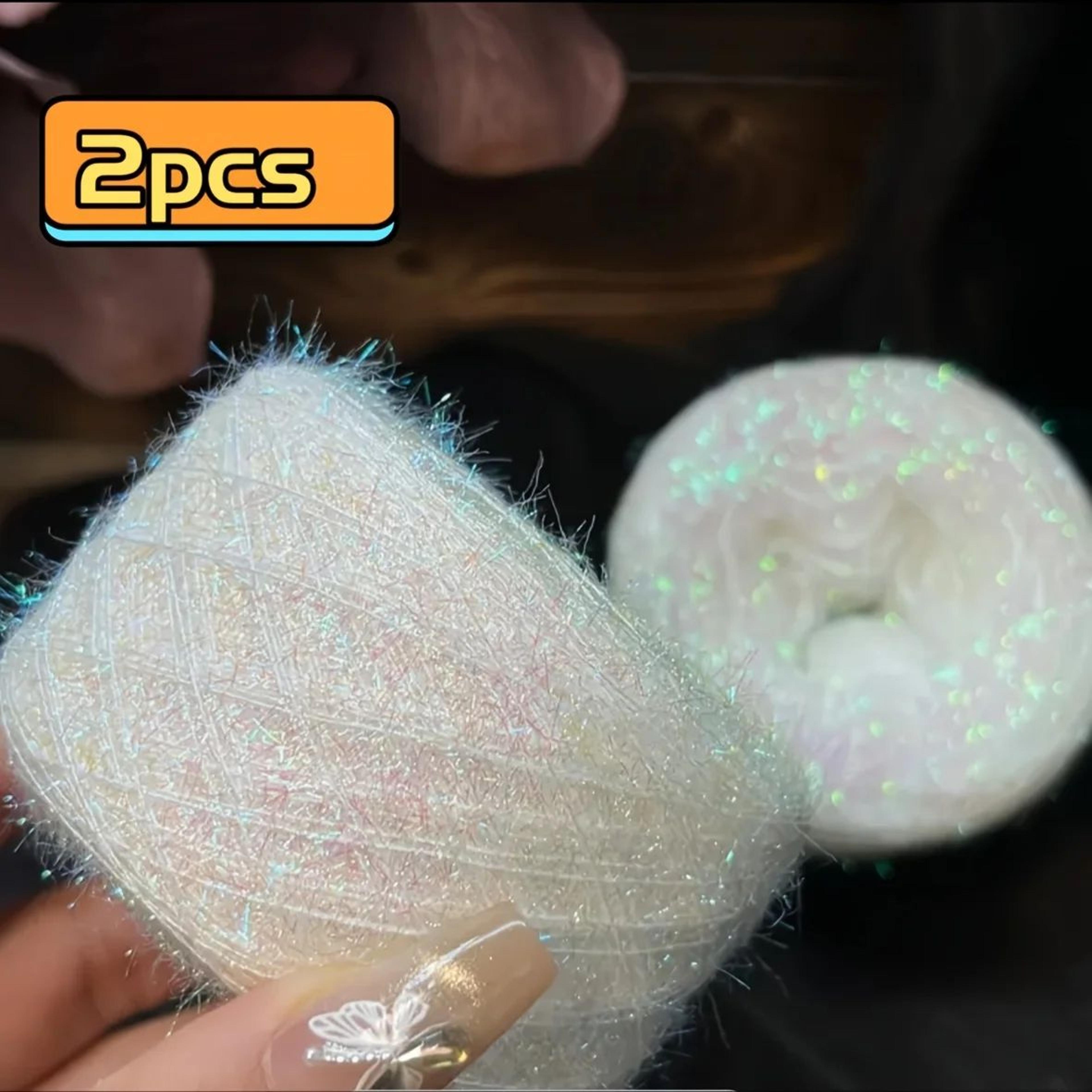 glass silk yarn 2 piece knitting yarn for crochet and diy crafts