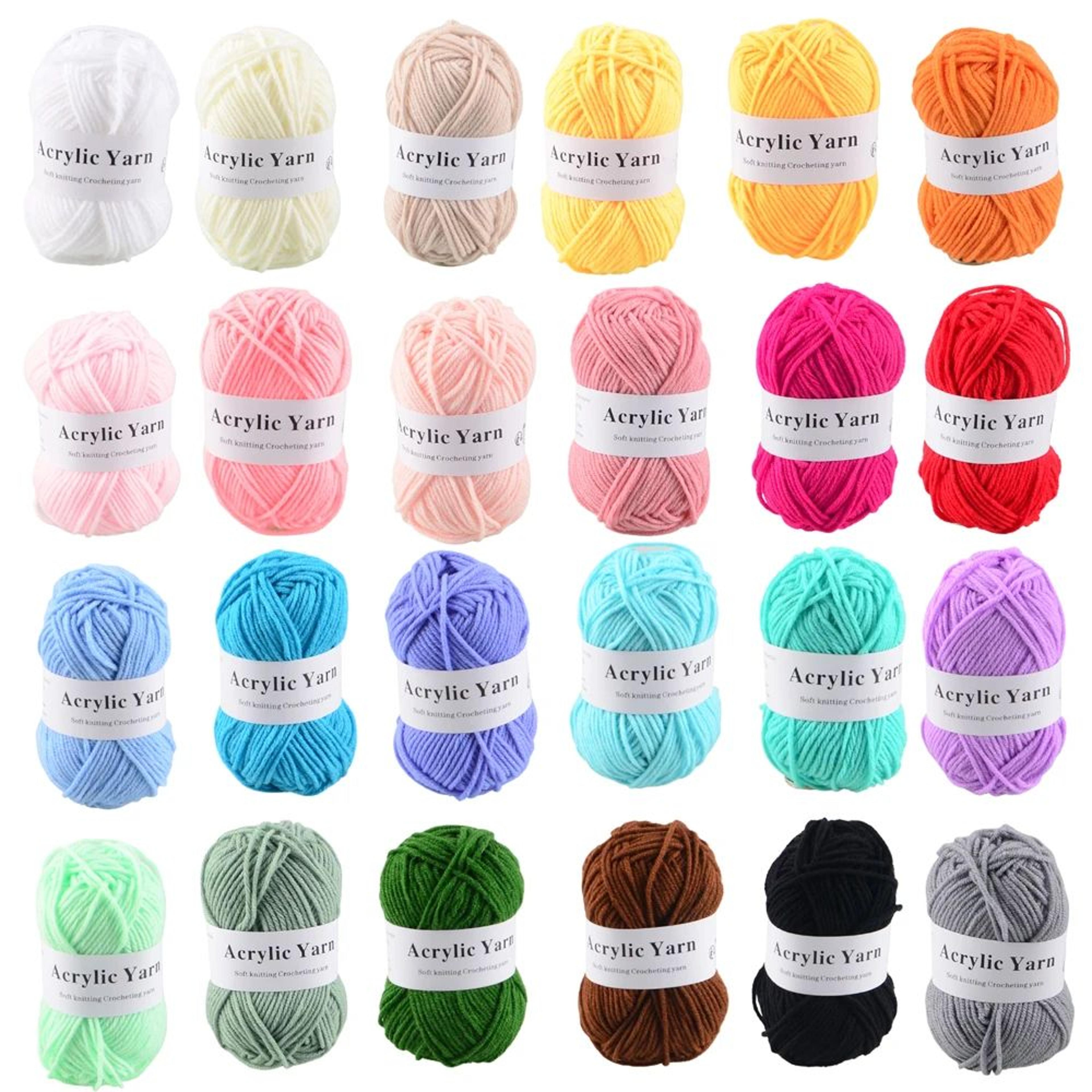 acrylic yarn set 12 or 24 piece knitting yarn for crochet and diy crafts