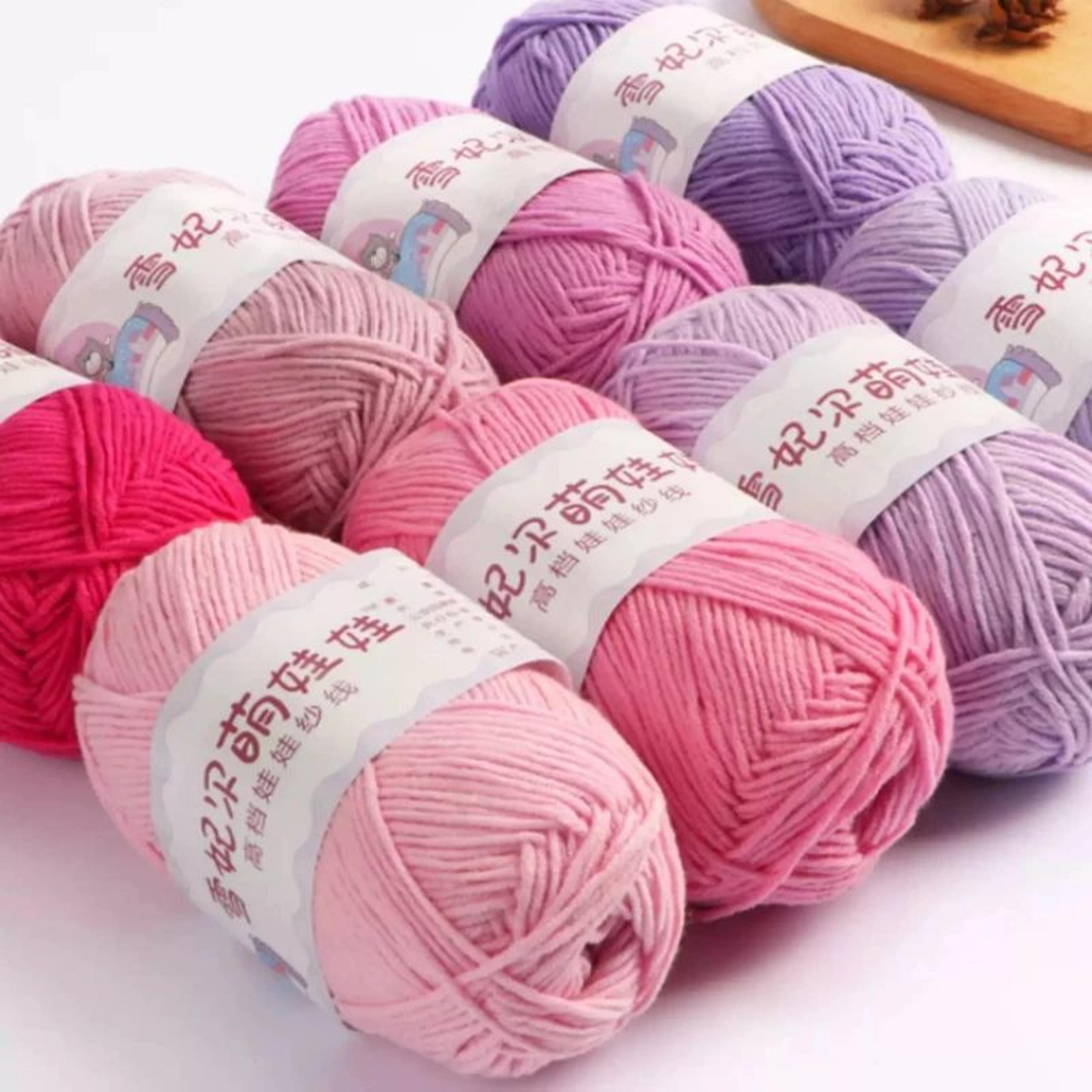 milk cotton yarn 4 ply knitting yarn for crochet and diy crafts