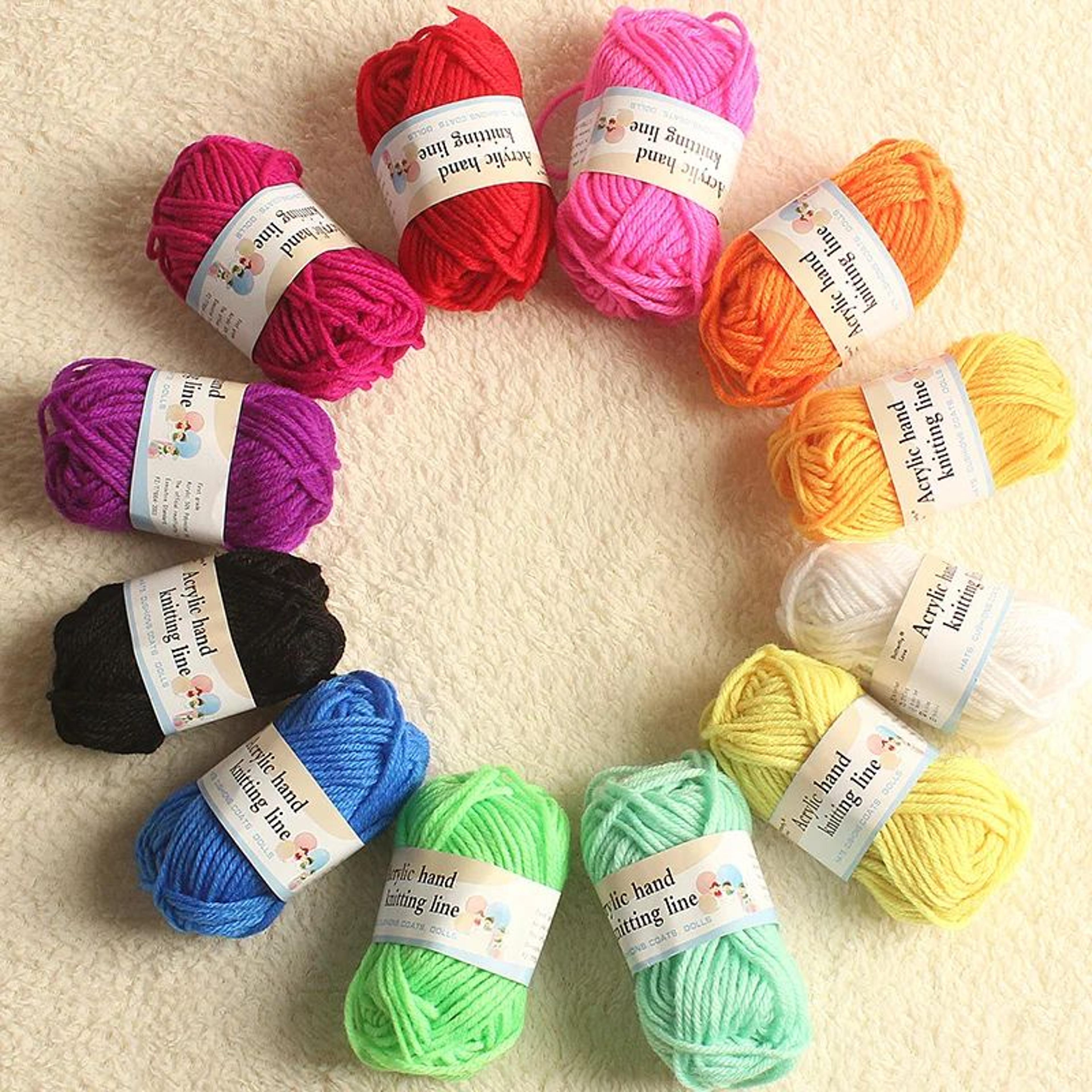 crochet yarn starter set 12 color knitting yarn for beginners and diy crafts