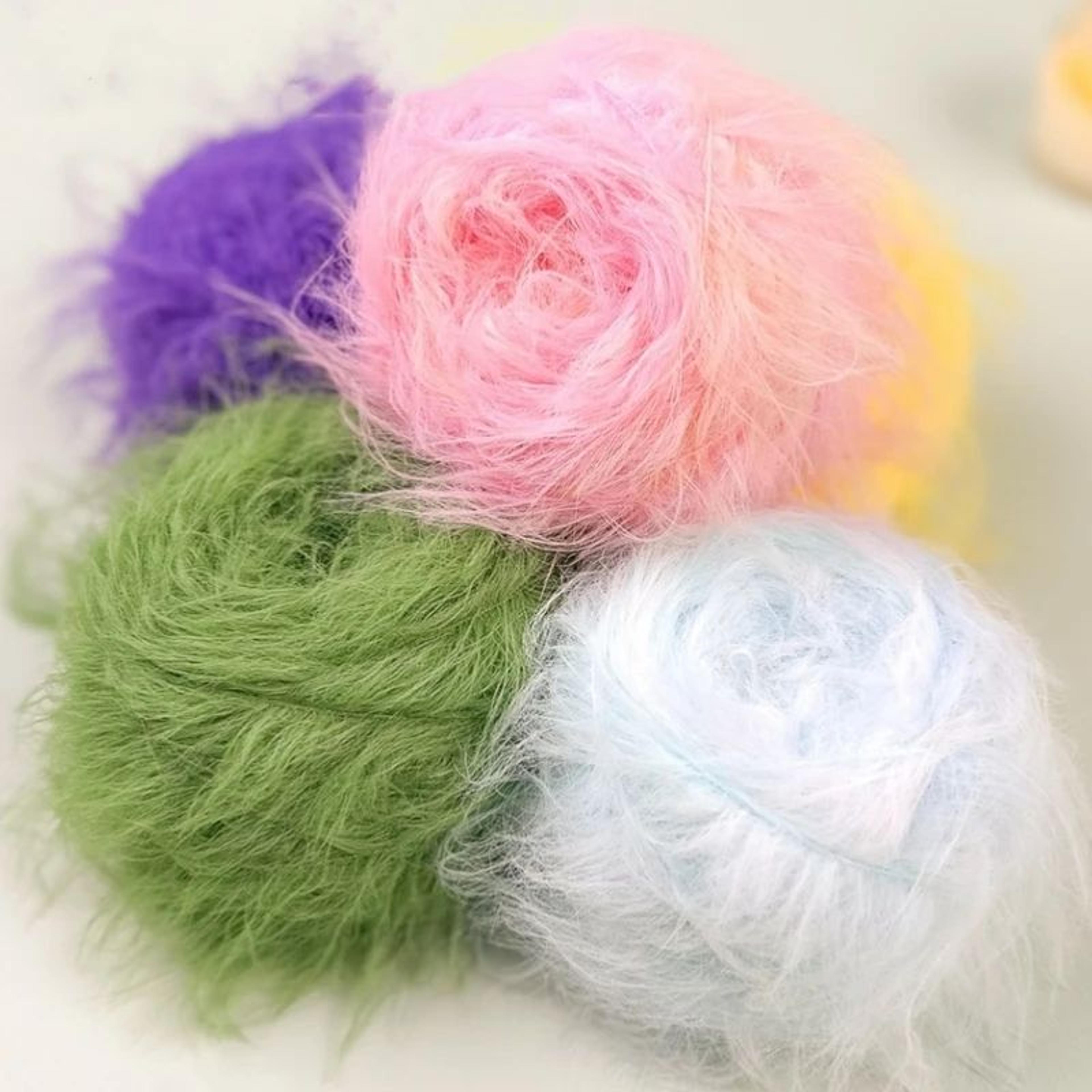 imitation mink yarn long fur knitting yarn for crochet and diy crafts