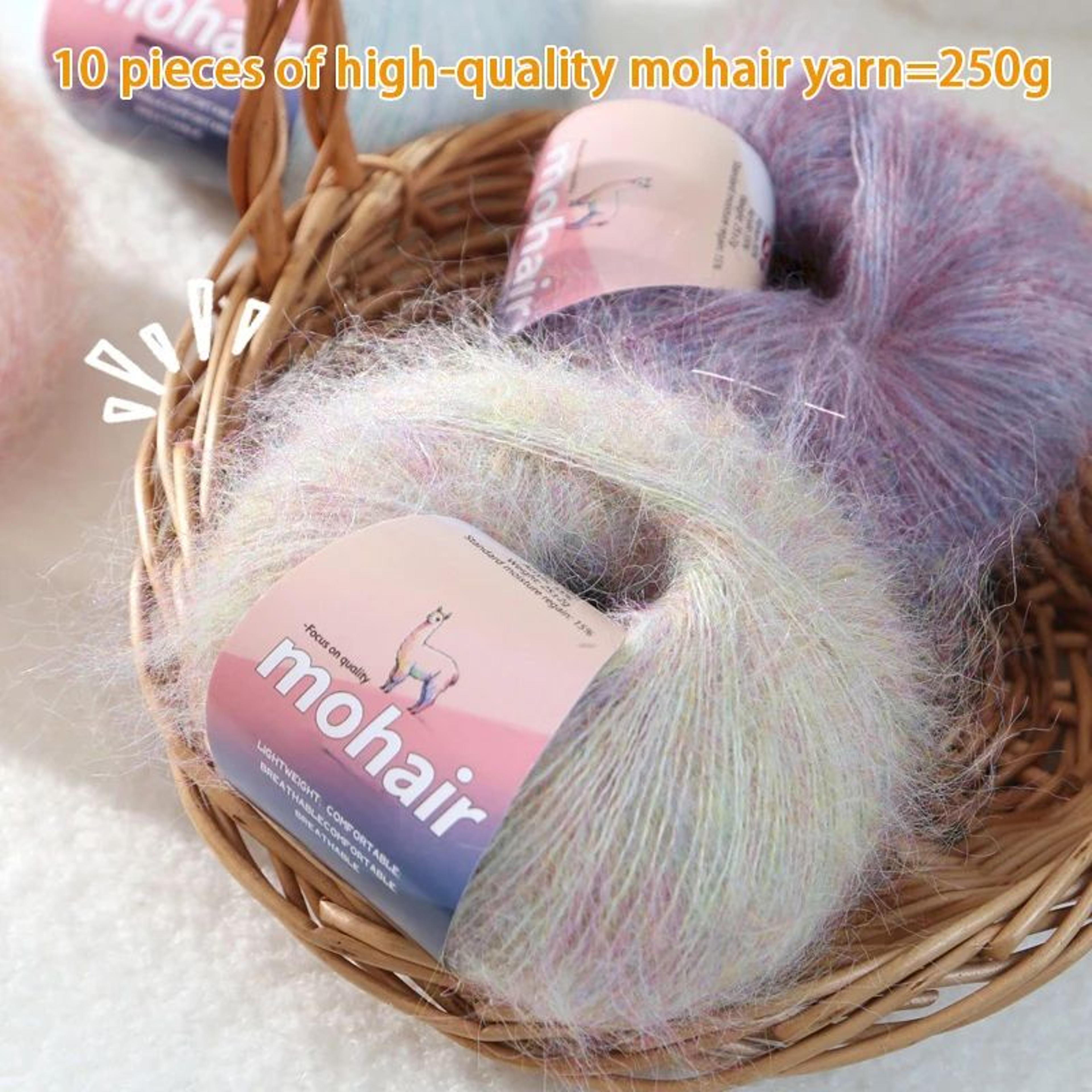 alpaca mohair yarn set 10 piece knitting yarn for crochet and diy crafts