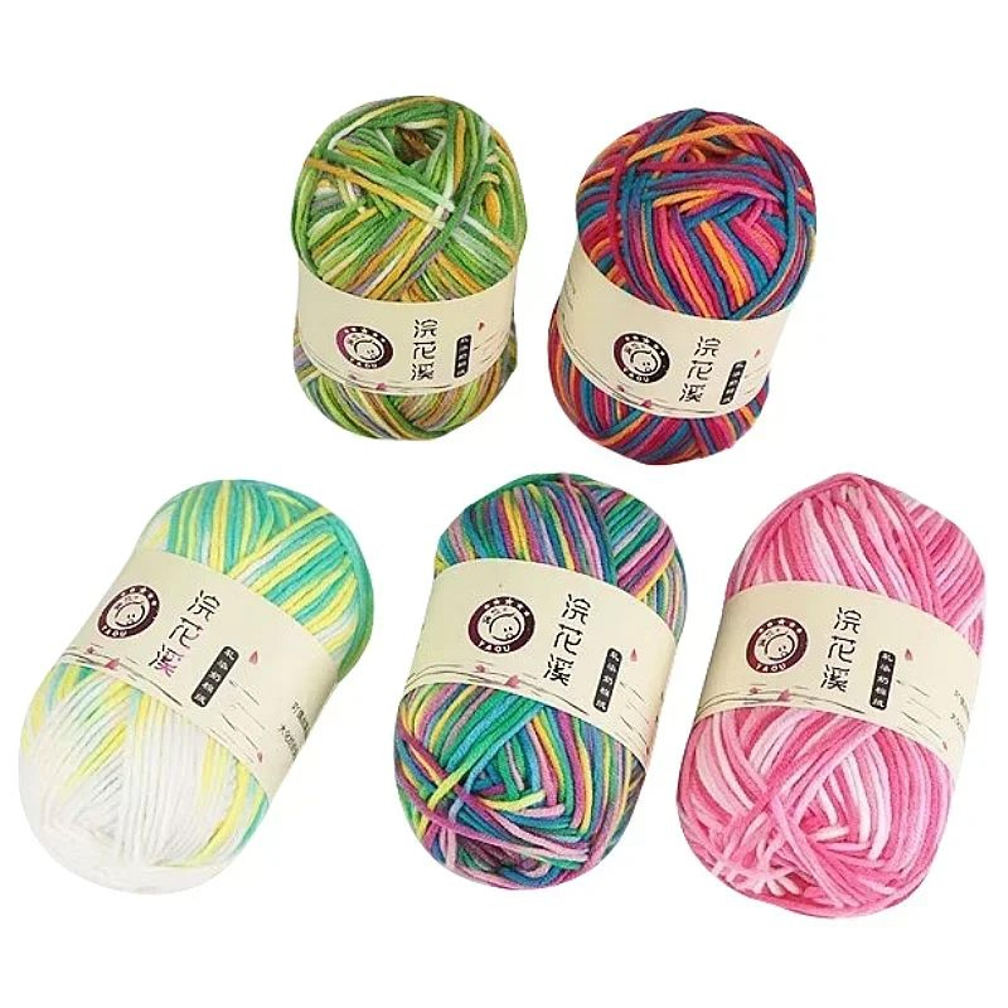 fancy cotton yarn colorful knitting yarn for crochet and diy crafts