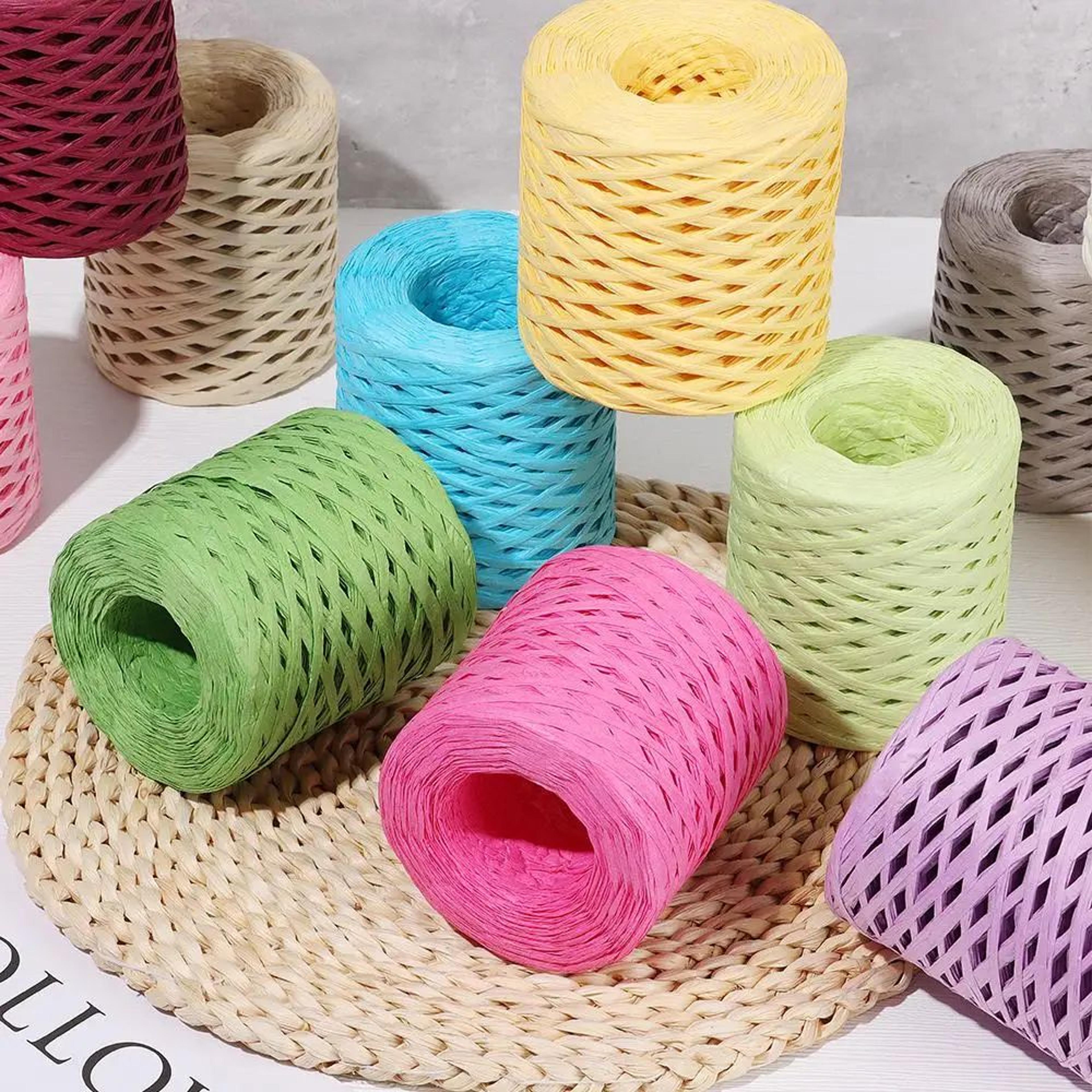 natural raffia crochet yarn for summer hats and crafts